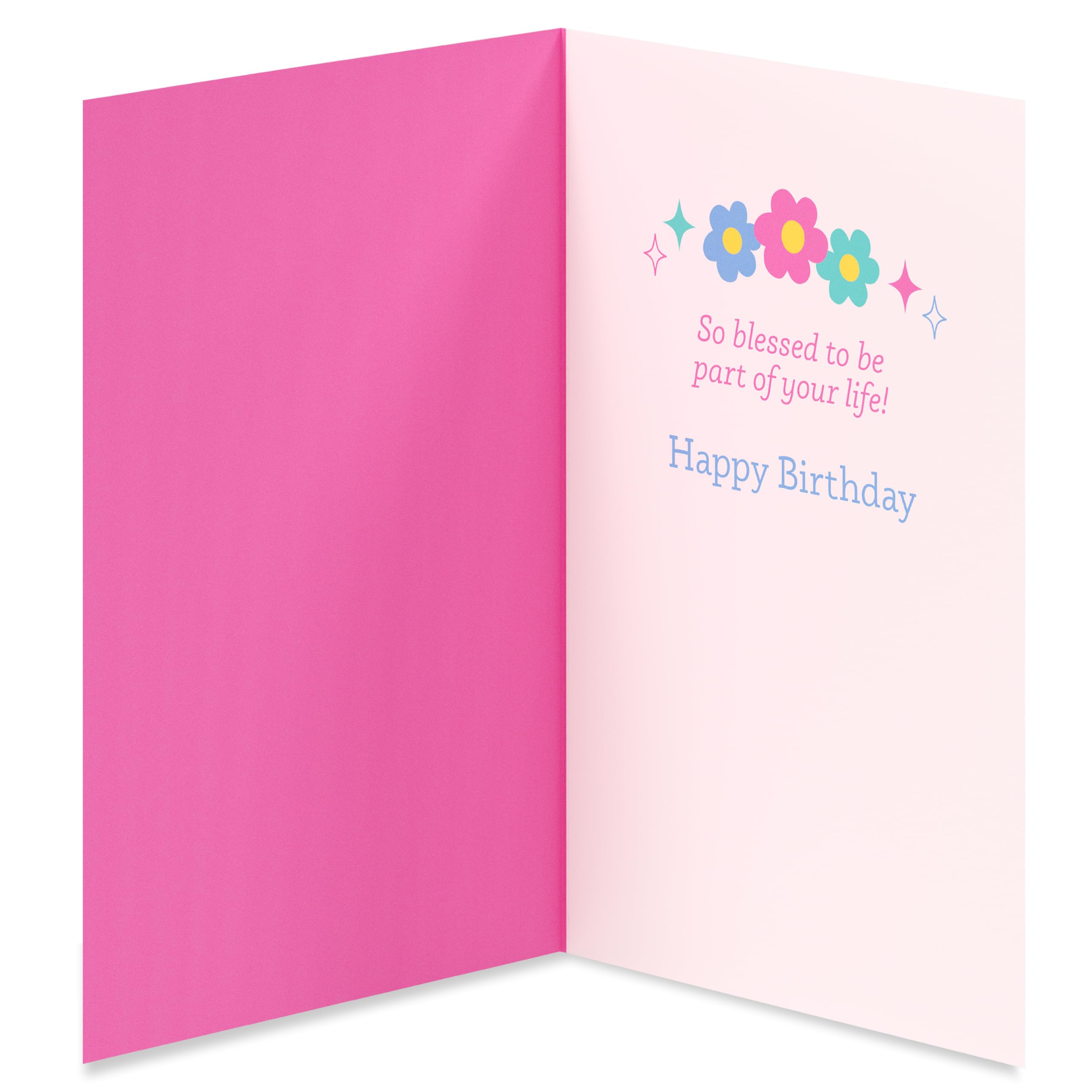 American Greetings Cute Goddaughter Birthday Card from Godmother, Godfather (So Blessed) - Image 2