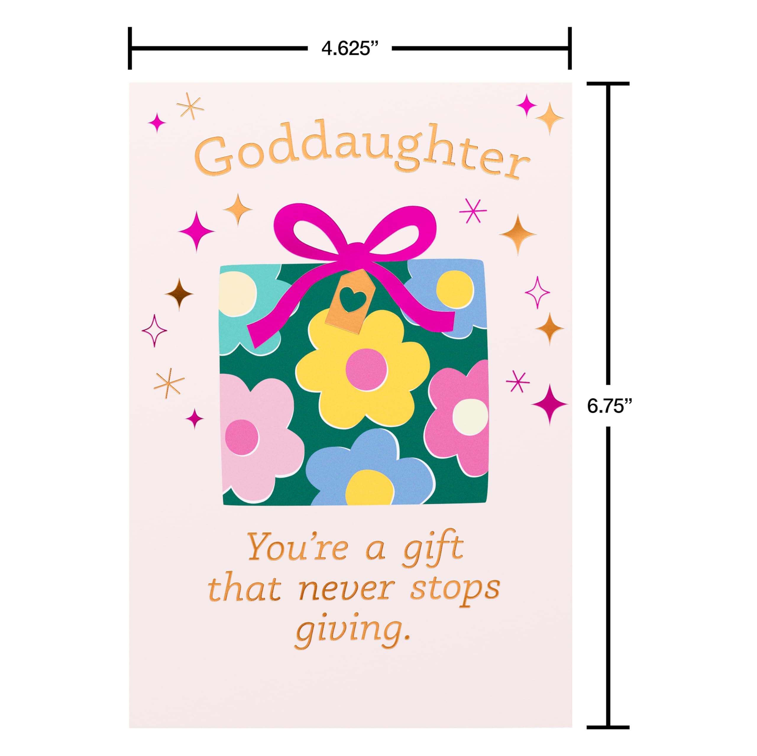 American Greetings Cute Goddaughter Birthday Card from Godmother, Godfather (So Blessed) - Image 5