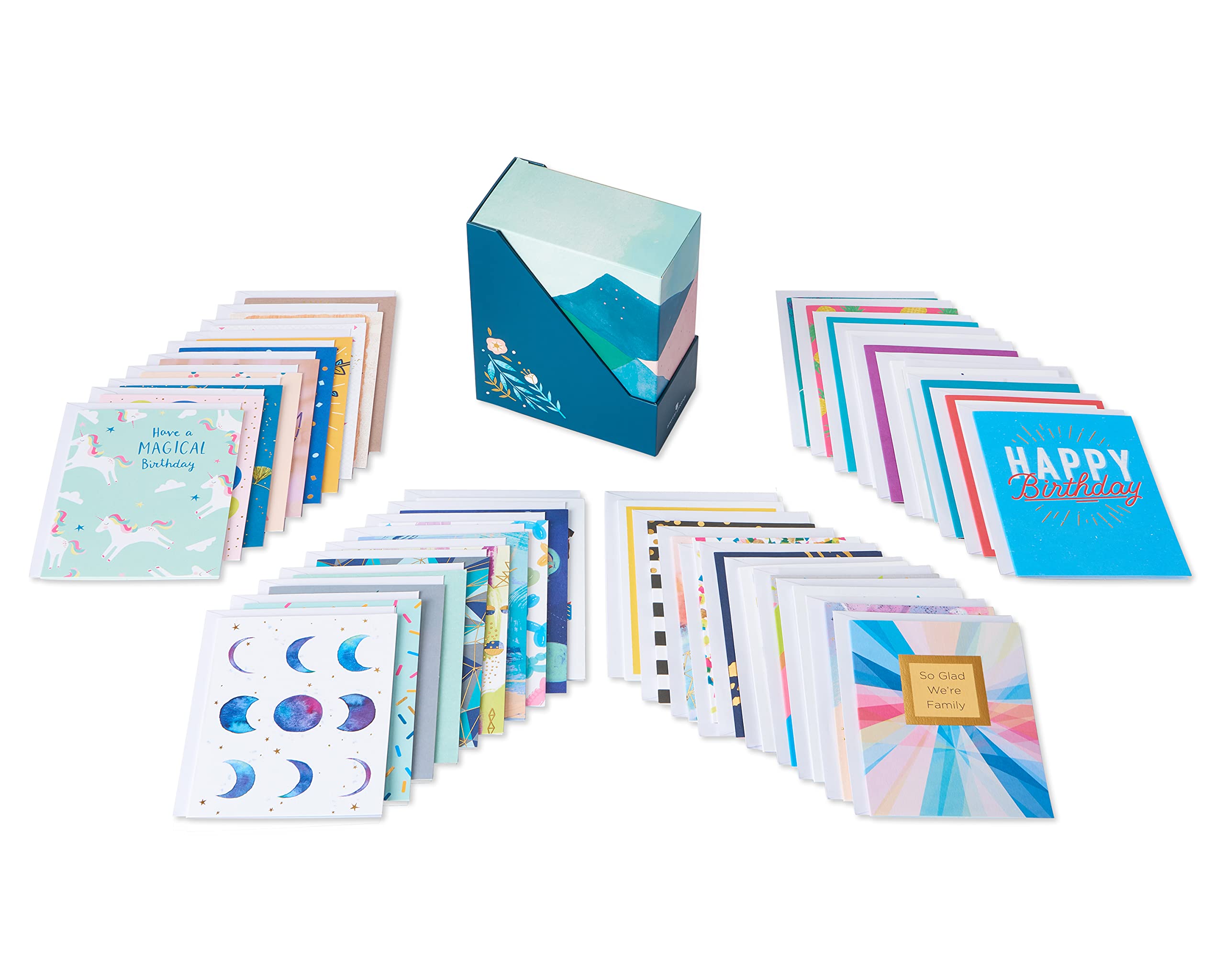 American Greetings Deluxe Birthday Card Assortment, Bright & Cheerful (40-Count) - Image 3