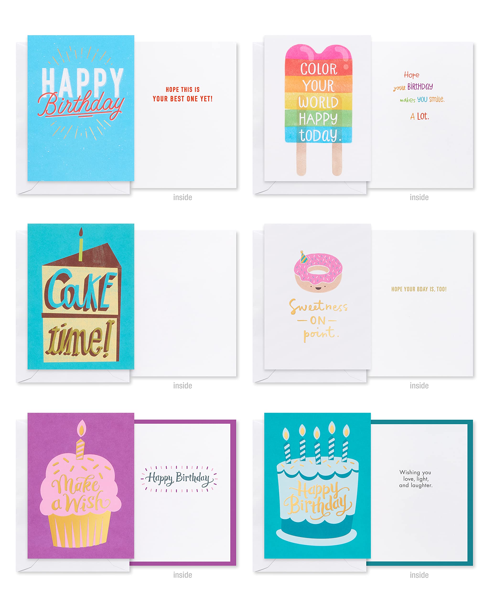 American Greetings Deluxe Birthday Card Assortment, Bright & Cheerful (40-Count) - Image 4