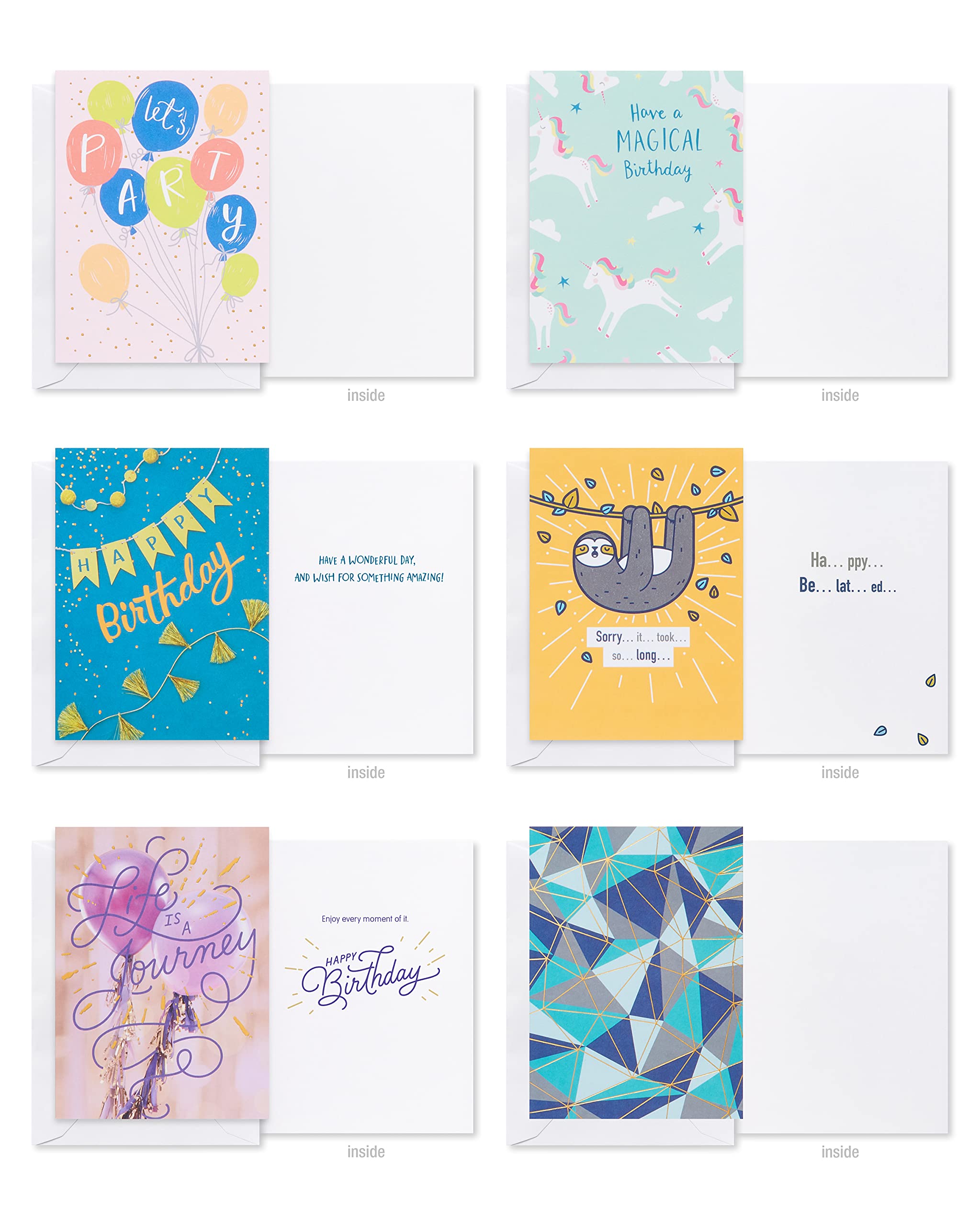 American Greetings Deluxe Birthday Card Assortment, Bright & Cheerful (40-Count) - Image 5