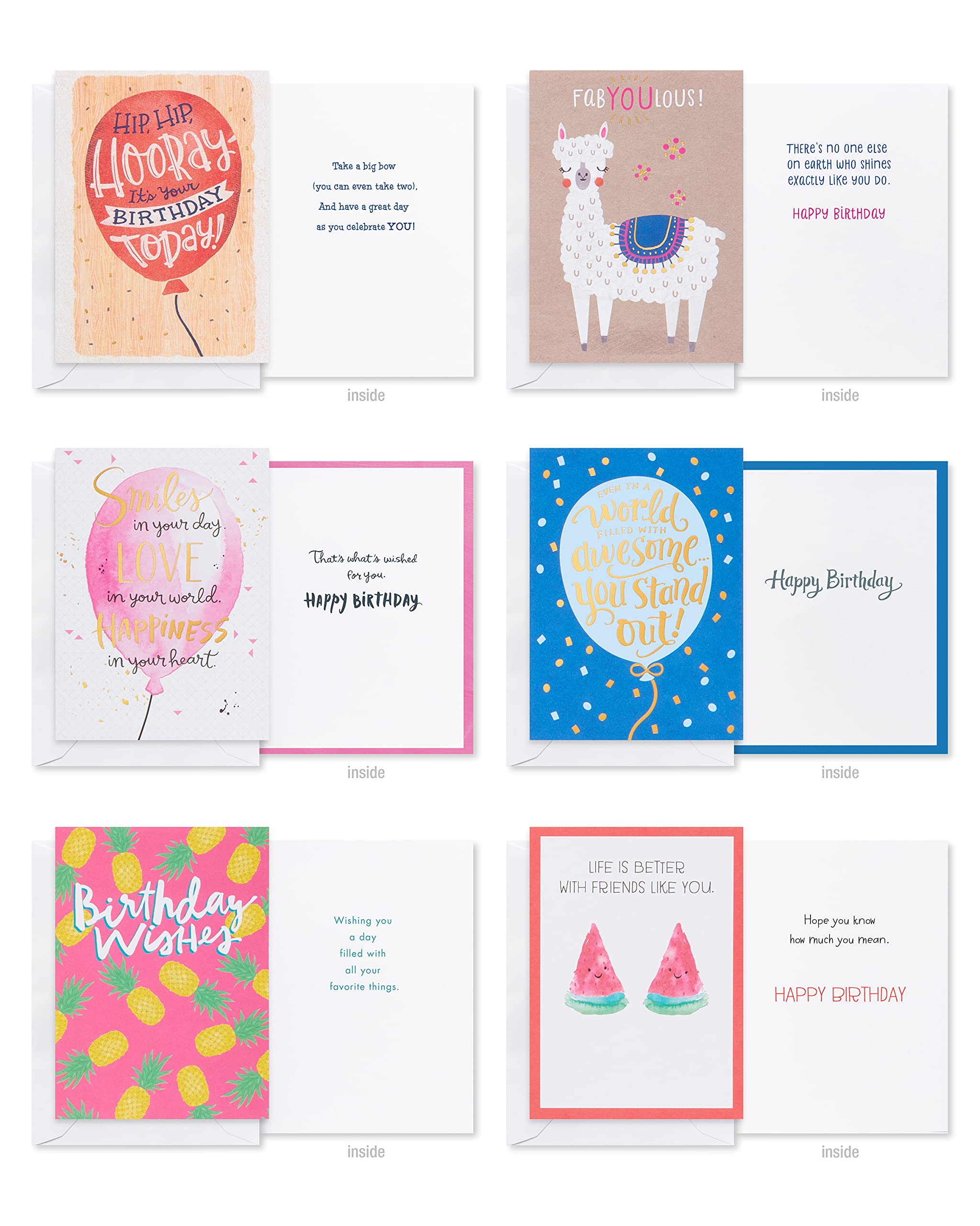 American Greetings Deluxe Birthday Card Assortment, Bright & Cheerful (40-Count) - Image 6