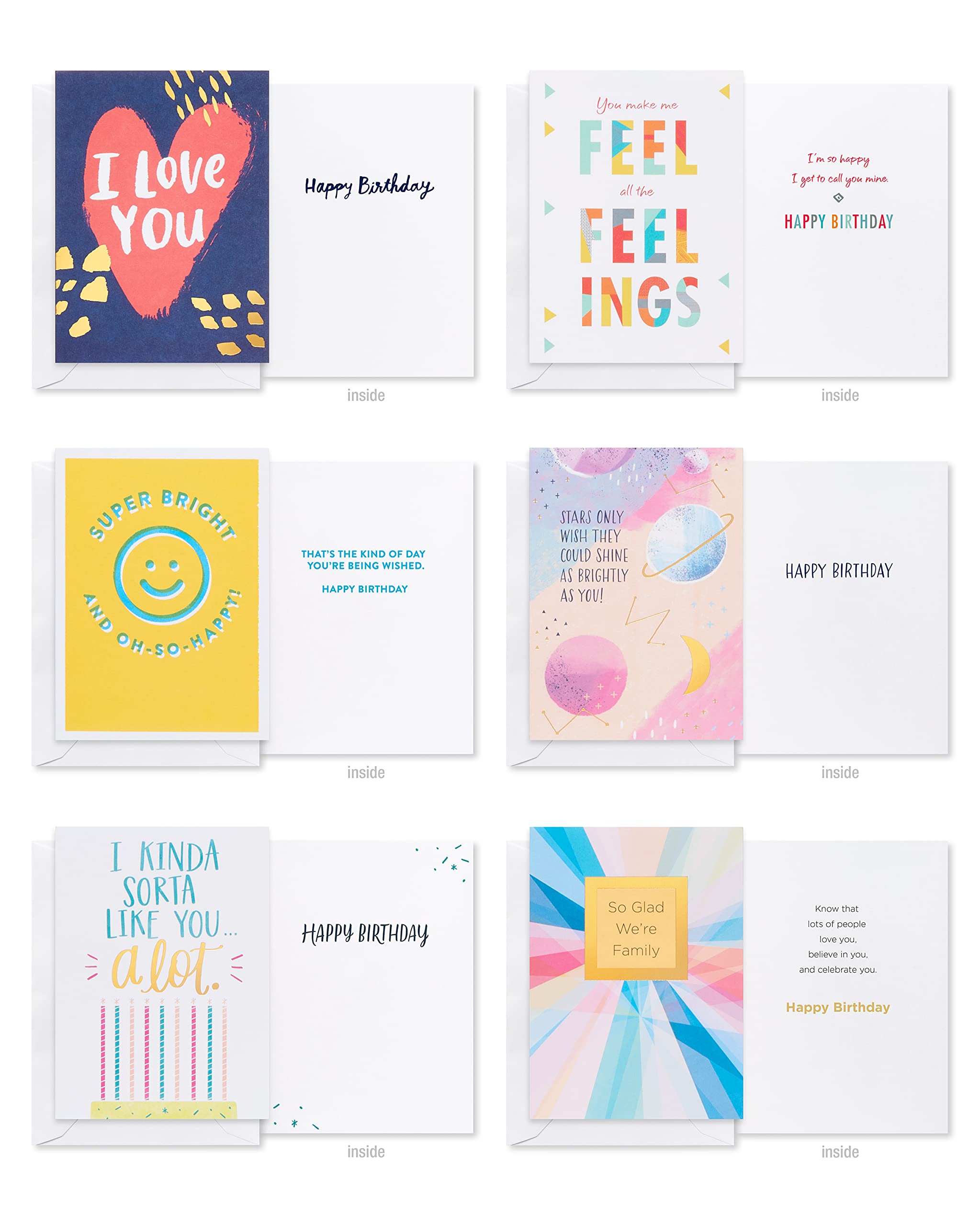 American Greetings Deluxe Birthday Card Assortment, Bright & Cheerful (40-Count) - Image 8