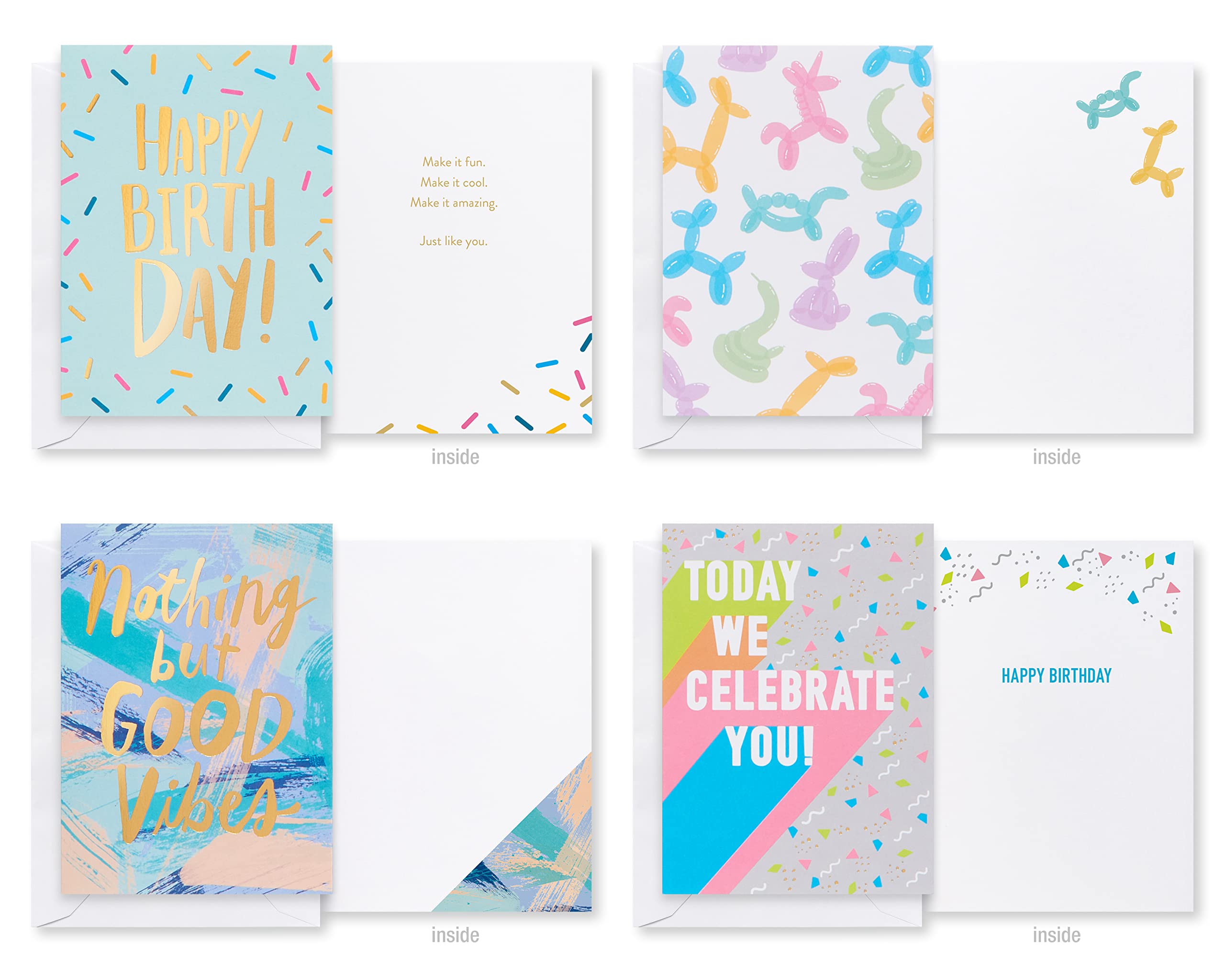 American Greetings Deluxe Birthday Card Assortment, Bright & Cheerful (40-Count) - Image 9