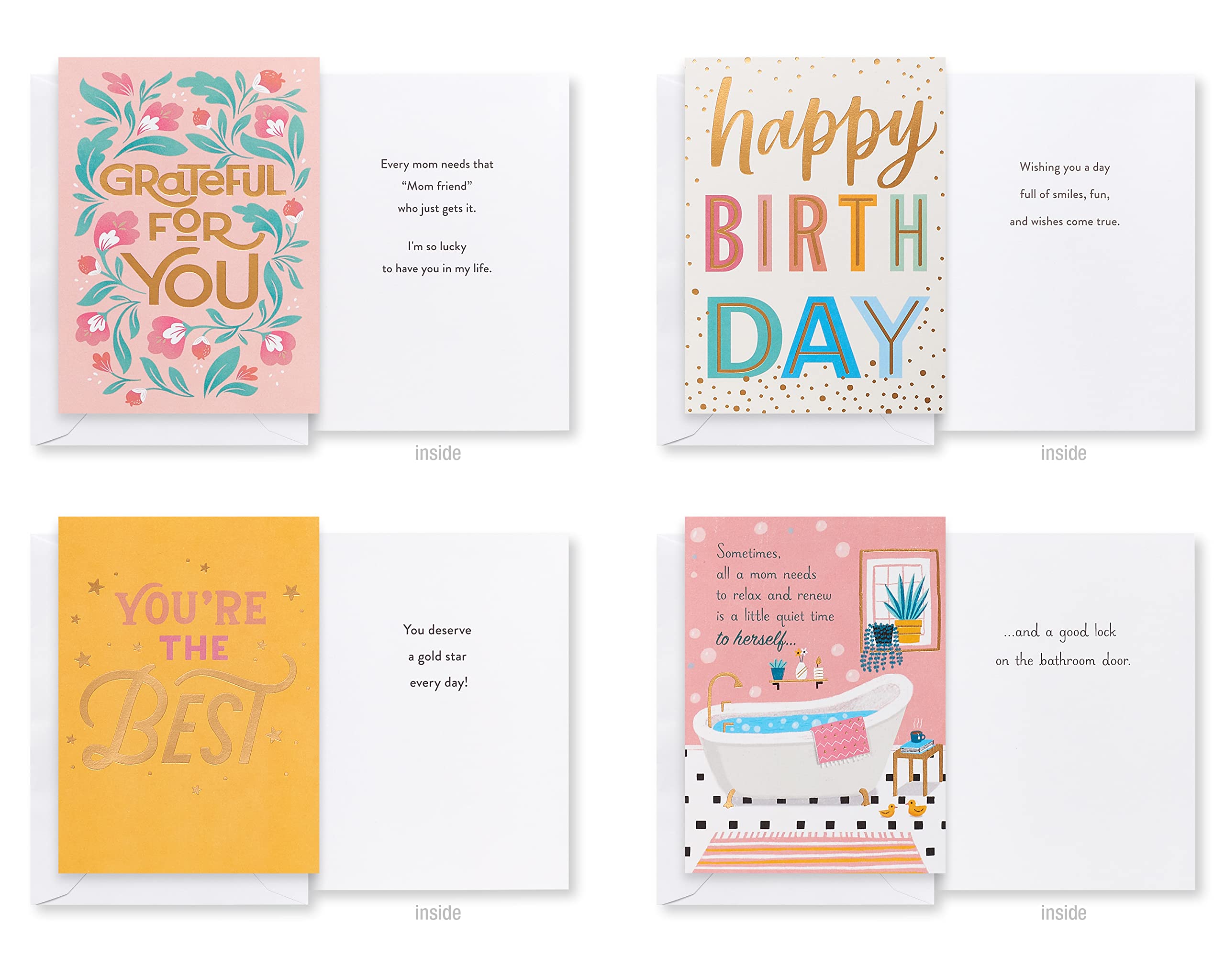 American Greetings Deluxe Cards with Envelopes, Mom Friend (32-Count) - Image 4