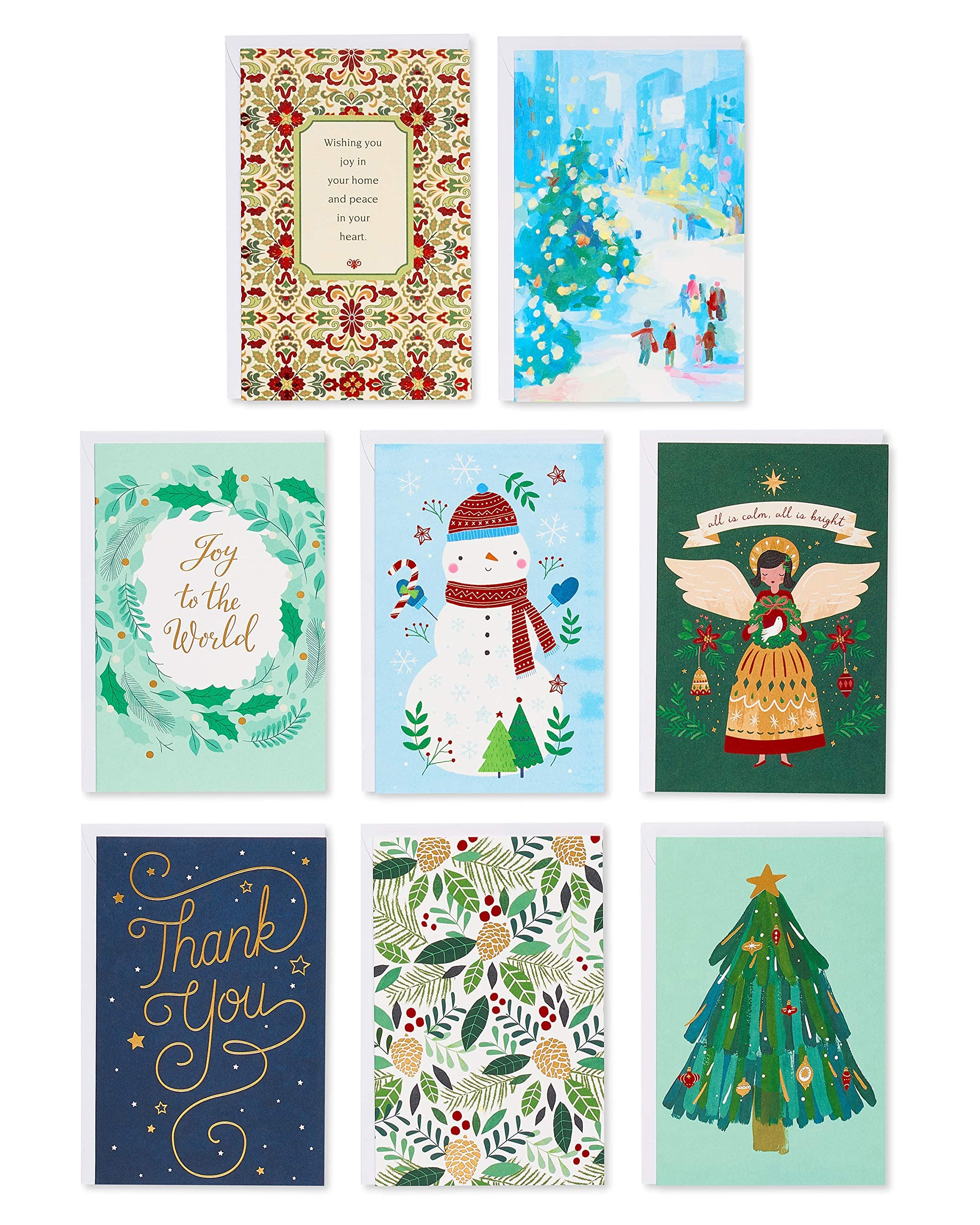 American Greetings Deluxe Christmas and Holiday Cards with Keepsake Box, Cheerful Variety (32-Count) - Image 3