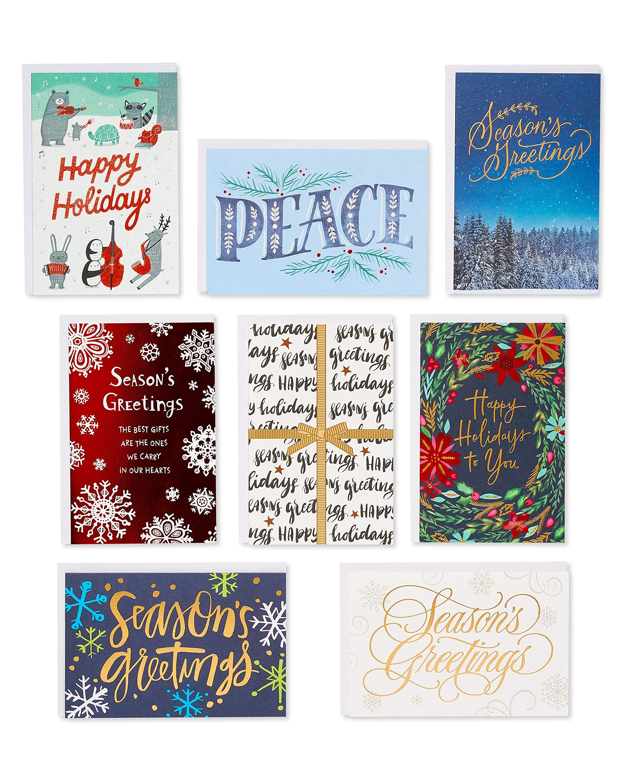 American Greetings Deluxe Christmas and Holiday Cards with Keepsake Box, Cheerful Variety (32-Count) - Image 4