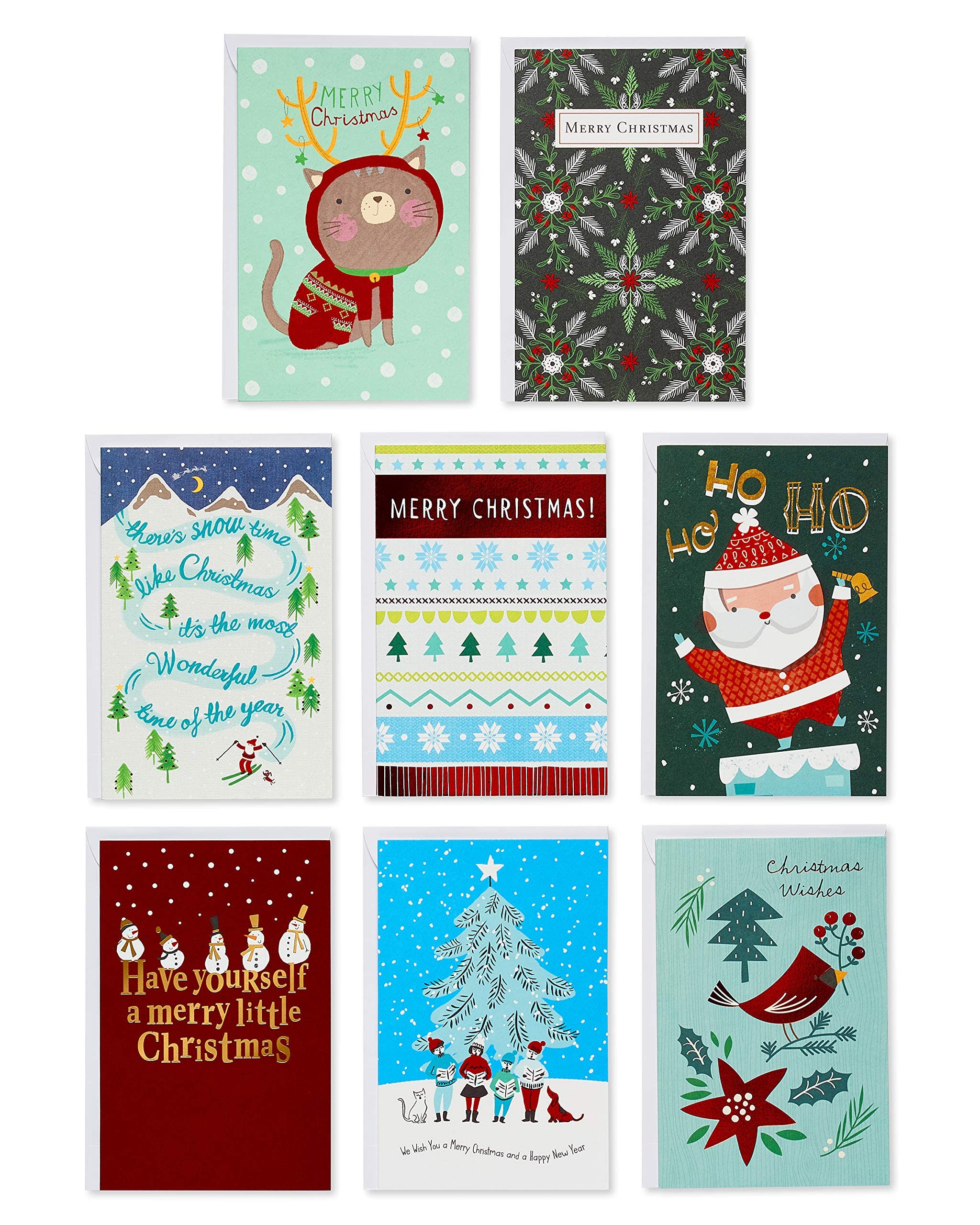 American Greetings Deluxe Christmas and Holiday Cards with Keepsake Box, Cheerful Variety (32-Count) - Image 5