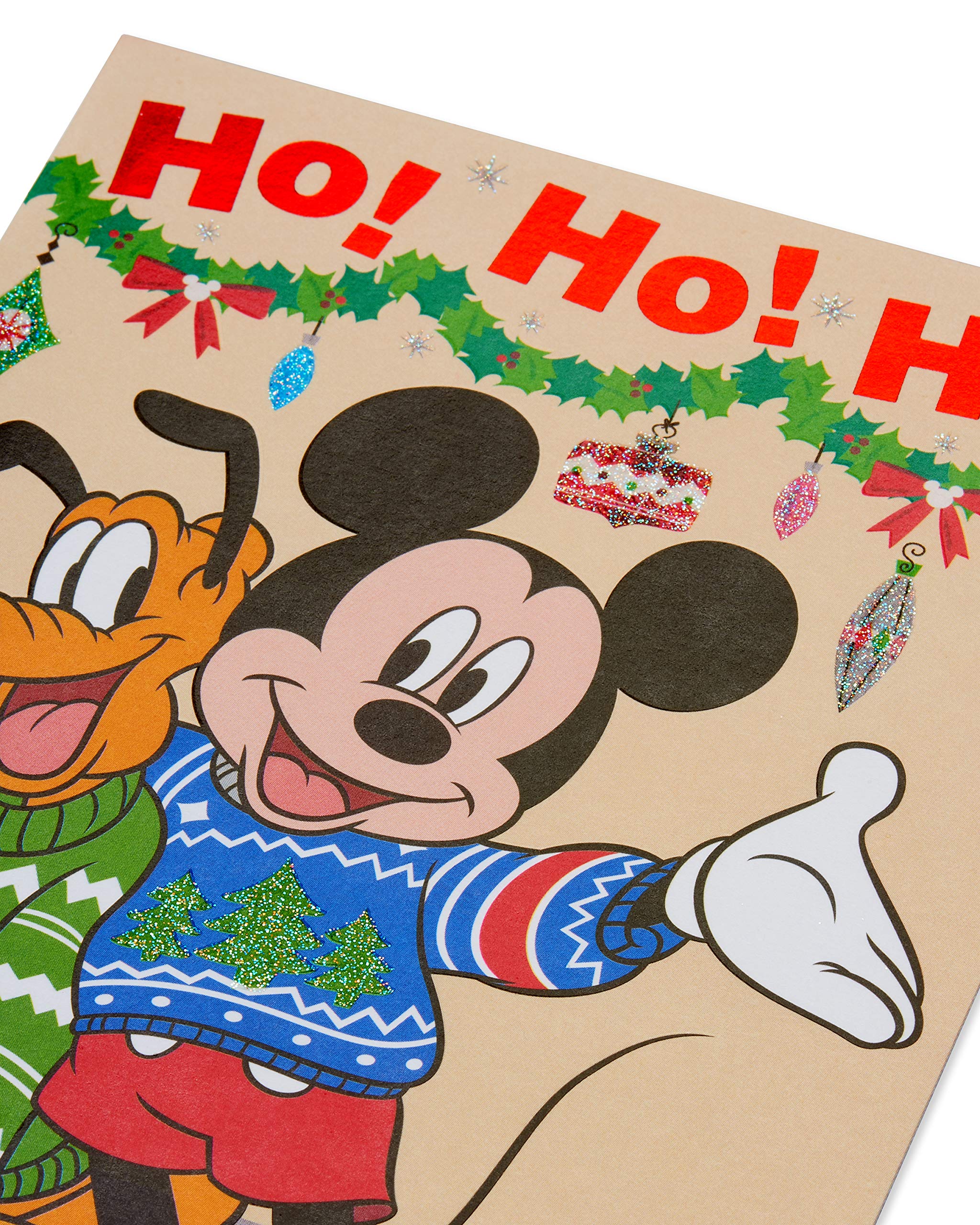 American Greetings Disney Christmas Card for Kids (Mickey Mouse, Santa's Nice List) - Image 5