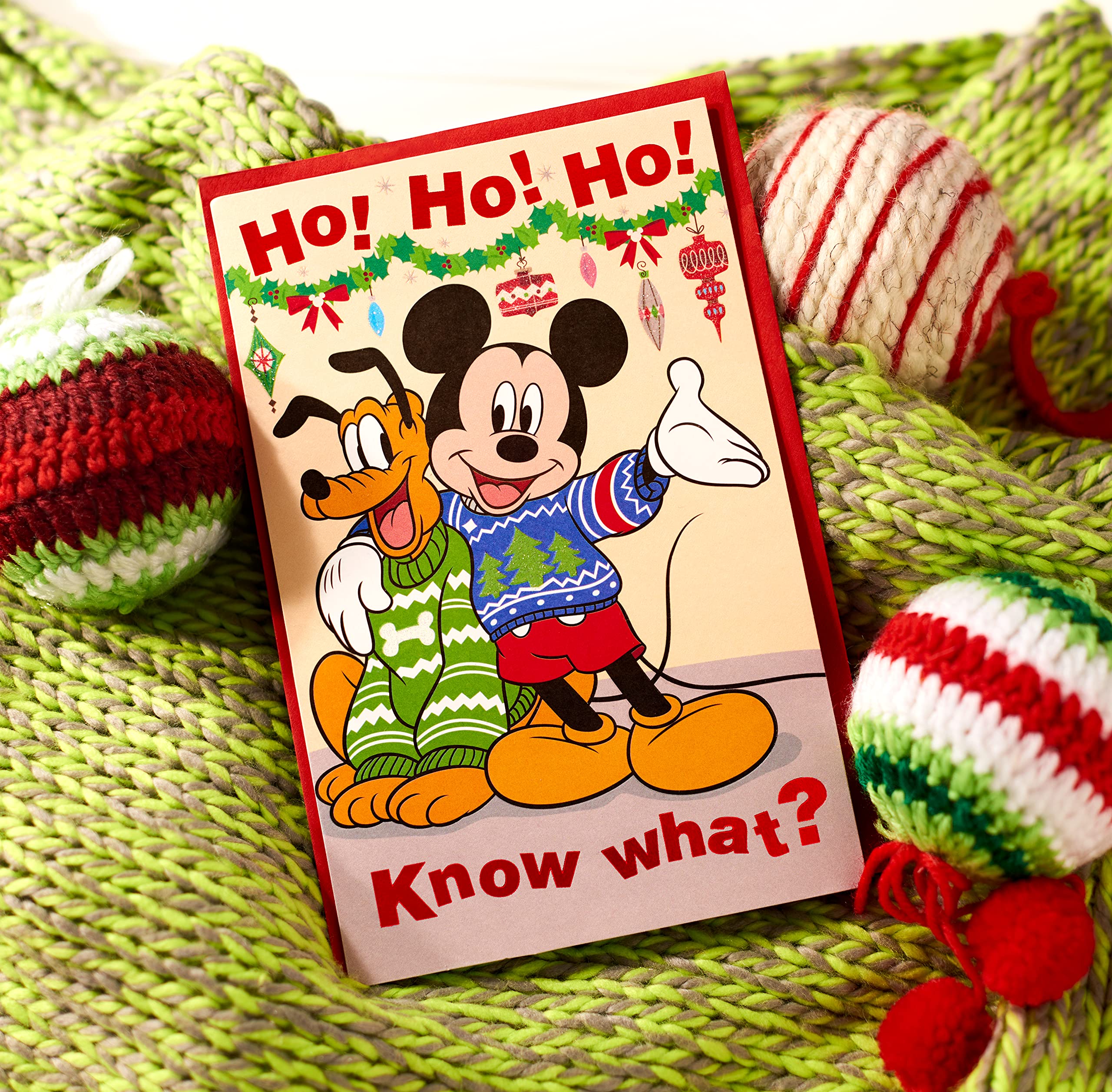 American Greetings Disney Christmas Card for Kids (Mickey Mouse, Santa's Nice List) - Image 6