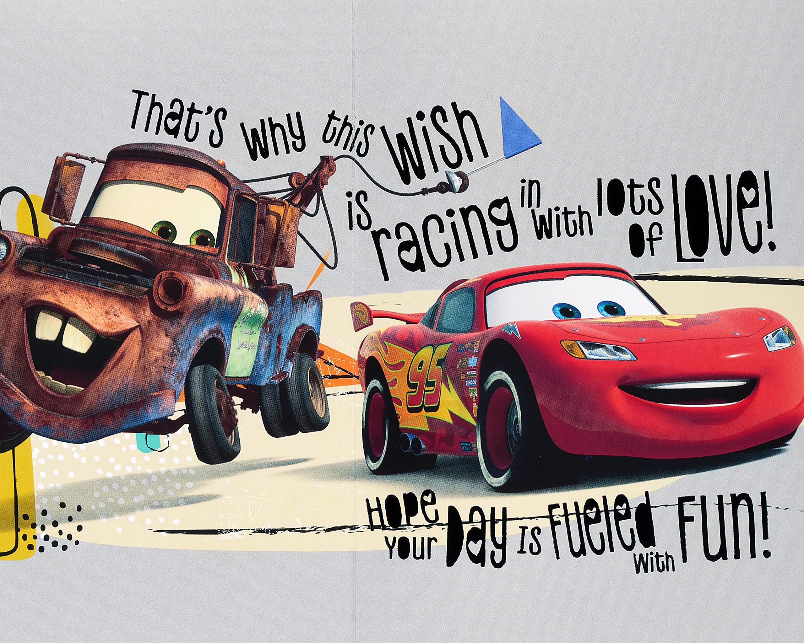 American Greetings Disney Valentines Day Card for Grandson (Racing In With Lots of Love) - Image 3