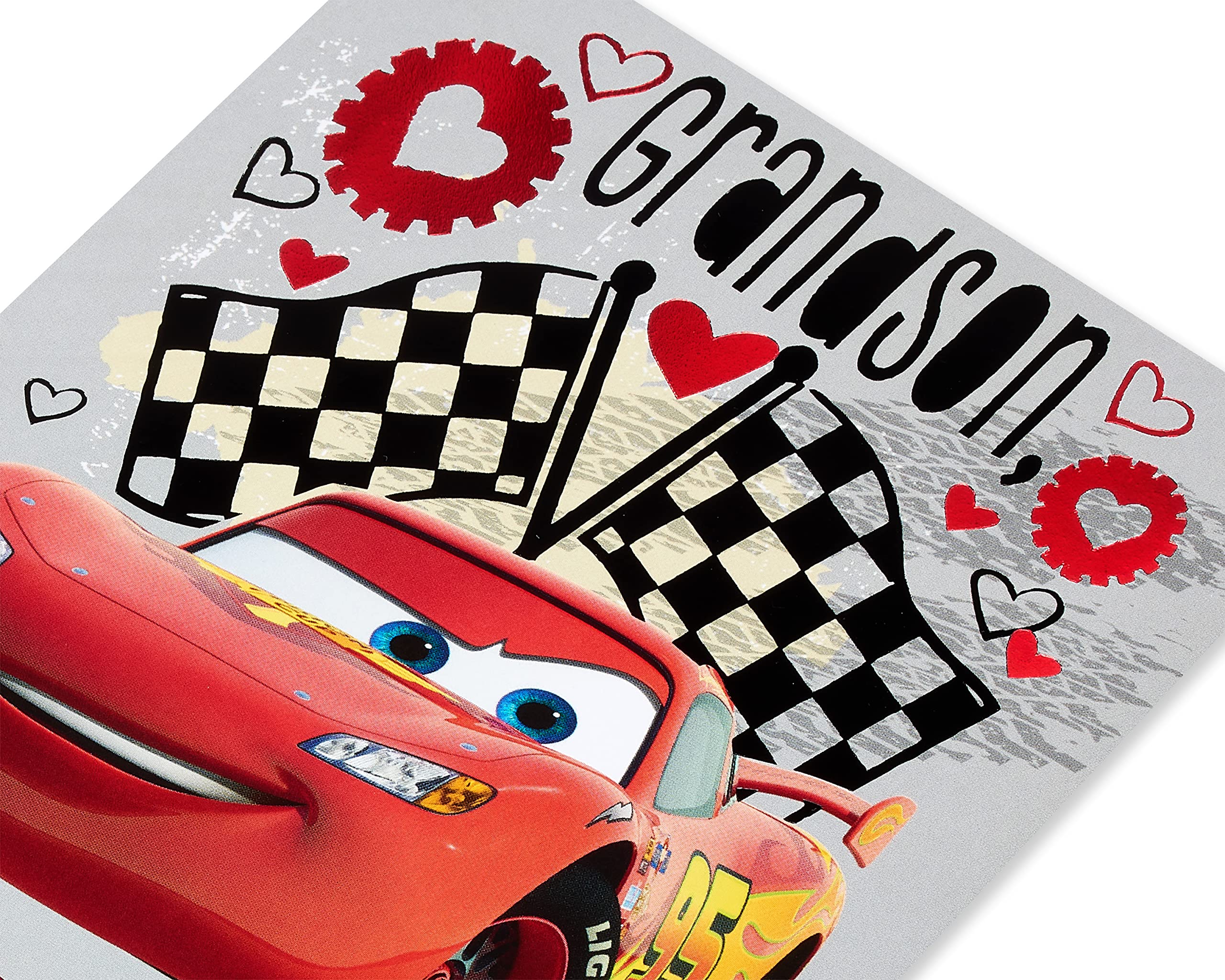 American Greetings Disney Valentines Day Card for Grandson (Racing In With Lots of Love) - Image 5