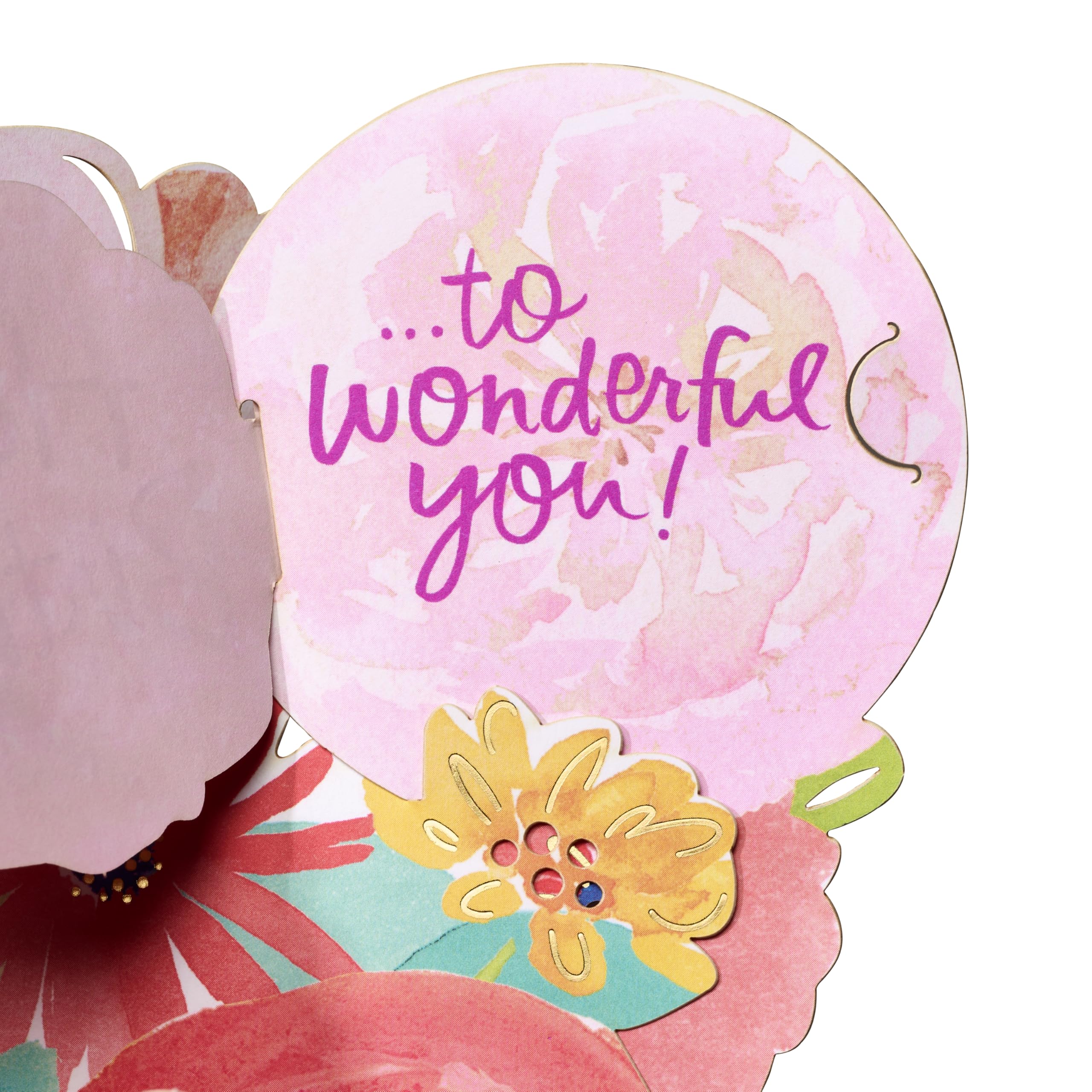 American Greetings Displayable Pop Up Birthday Card with Envelope- Designed by Kathy Davis (To Wonderful You) - Image 5