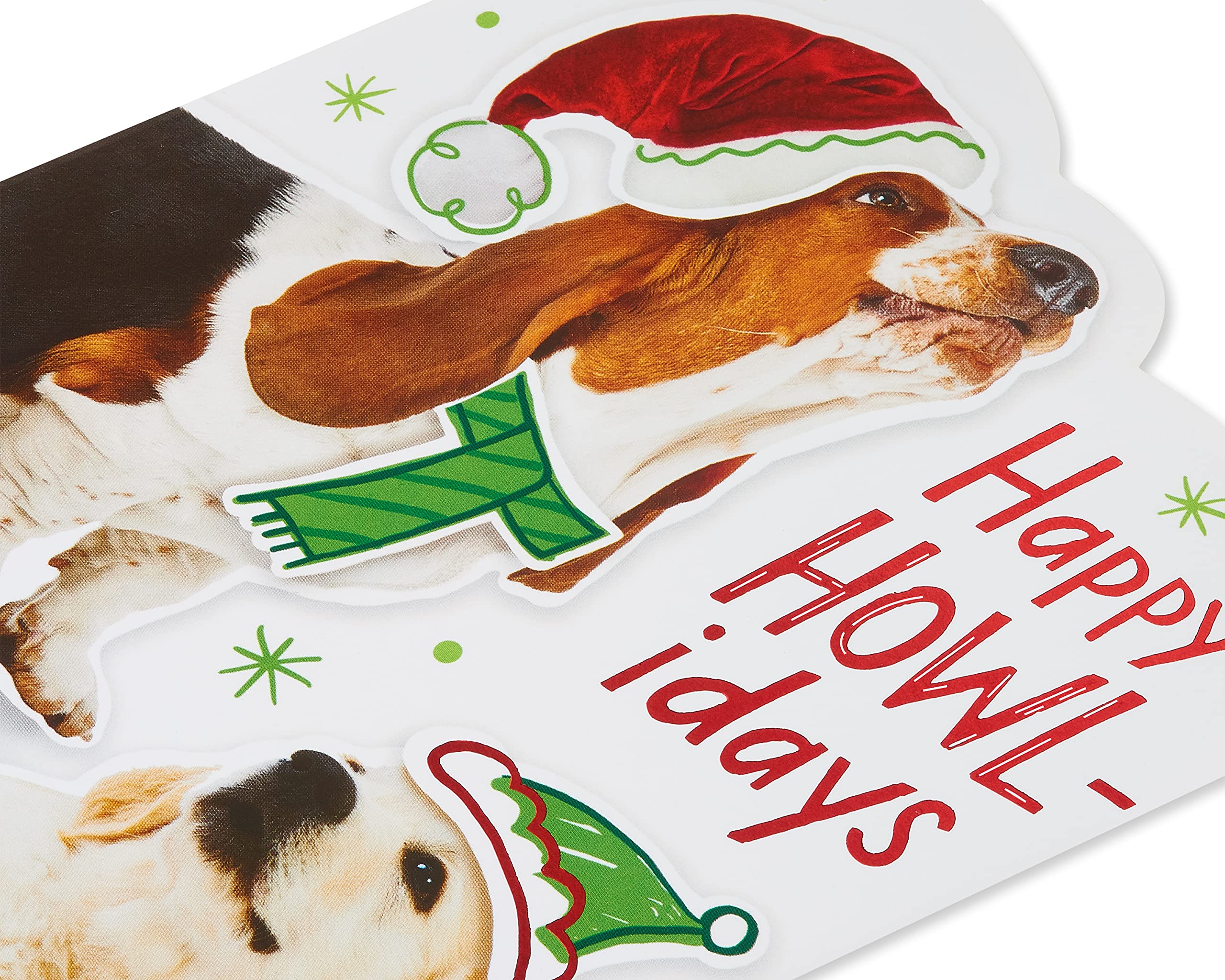 American Greetings Dog Christmas Card (Happy Howl-idays!) - Image 5