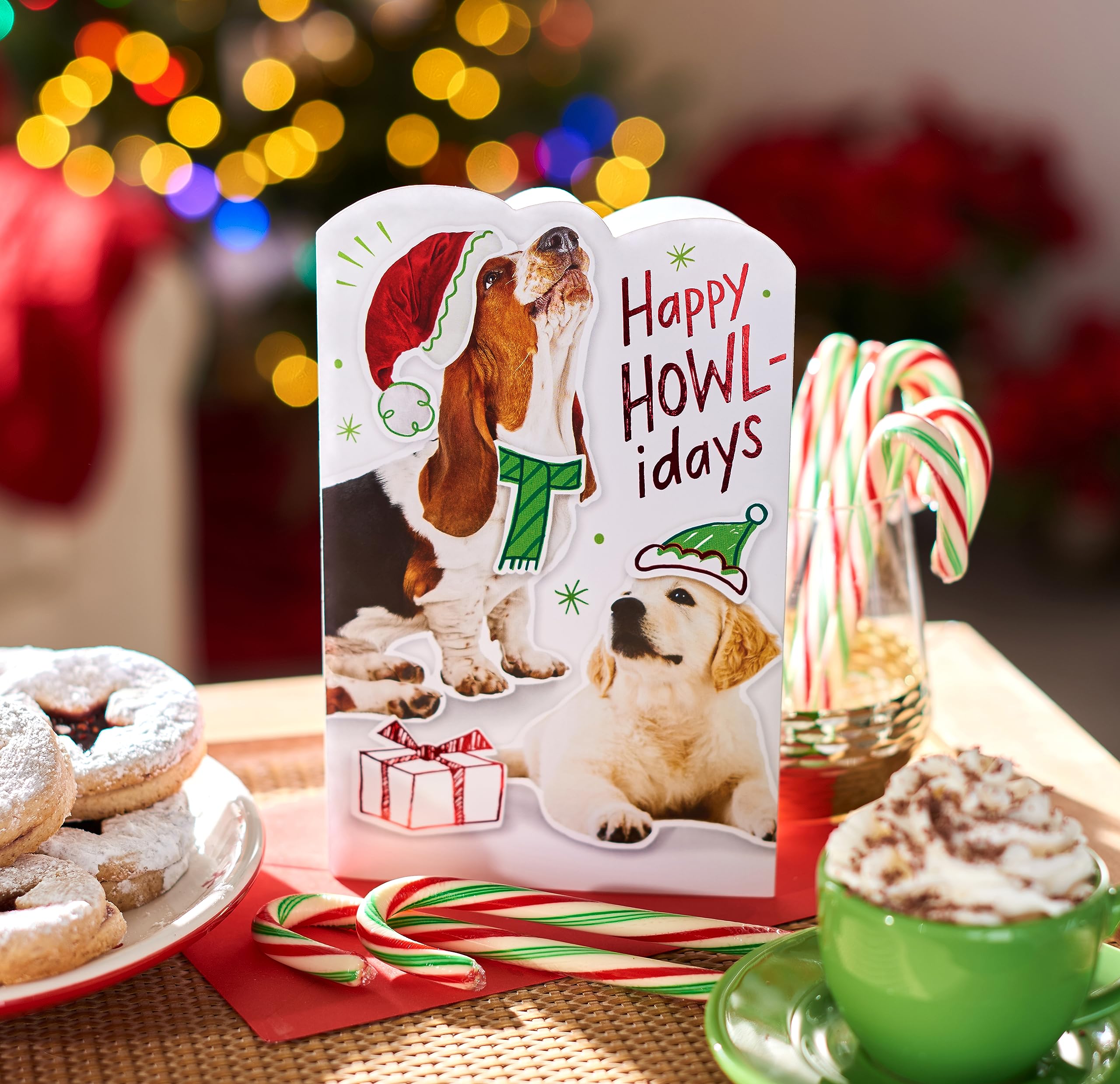 American Greetings Dog Christmas Card (Happy Howl-idays!) - Image 6