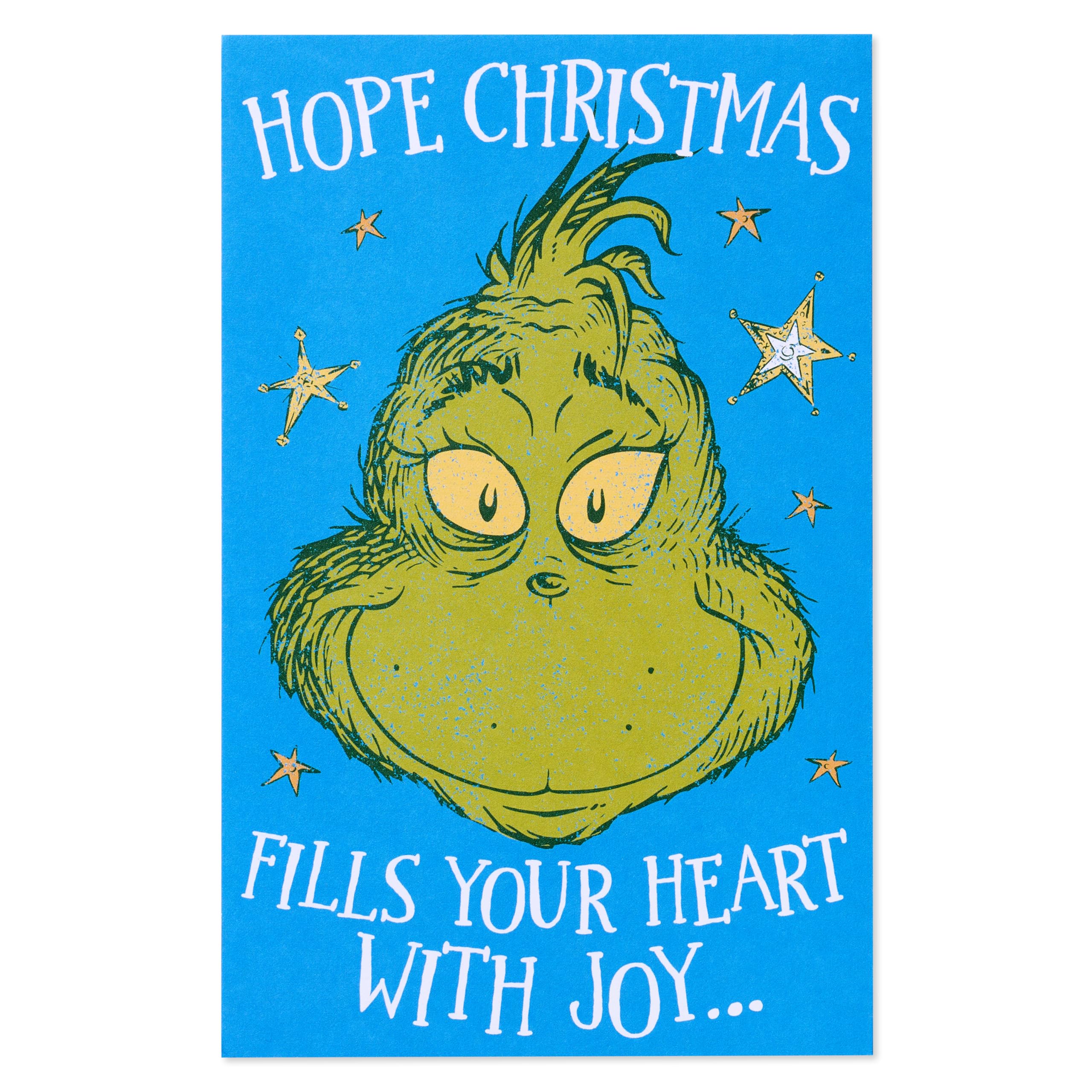 American Greetings Dr. Seuss Grinch Christmas Card, Holiday Greeting with Grinch's Growing Heart Pop Out (Fills Your Heart with Joy Many Times Over) - Image 4