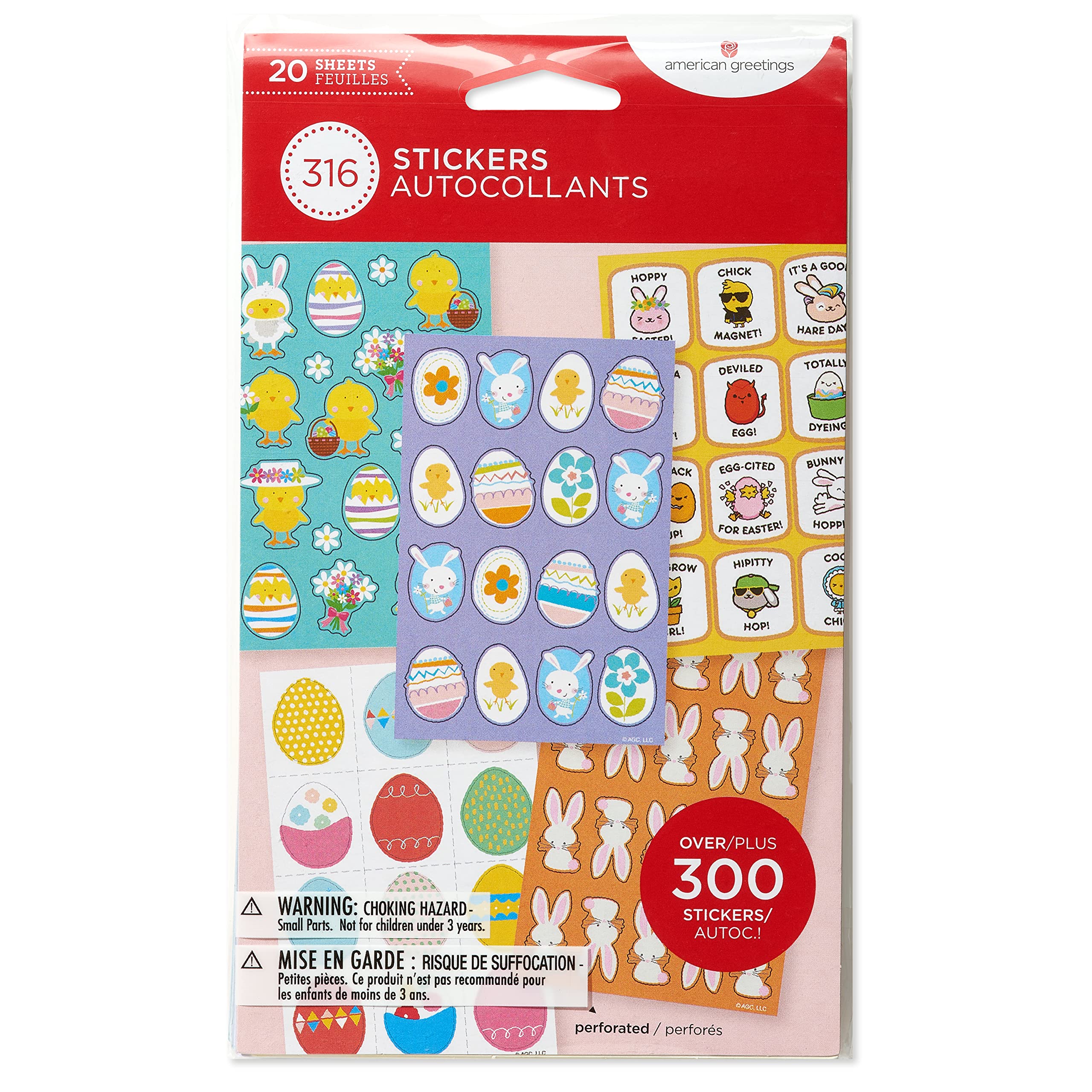 American Greetings Easter Stickers for Kids, Easter Eggs and Bunnies (316-Count) - Image 5