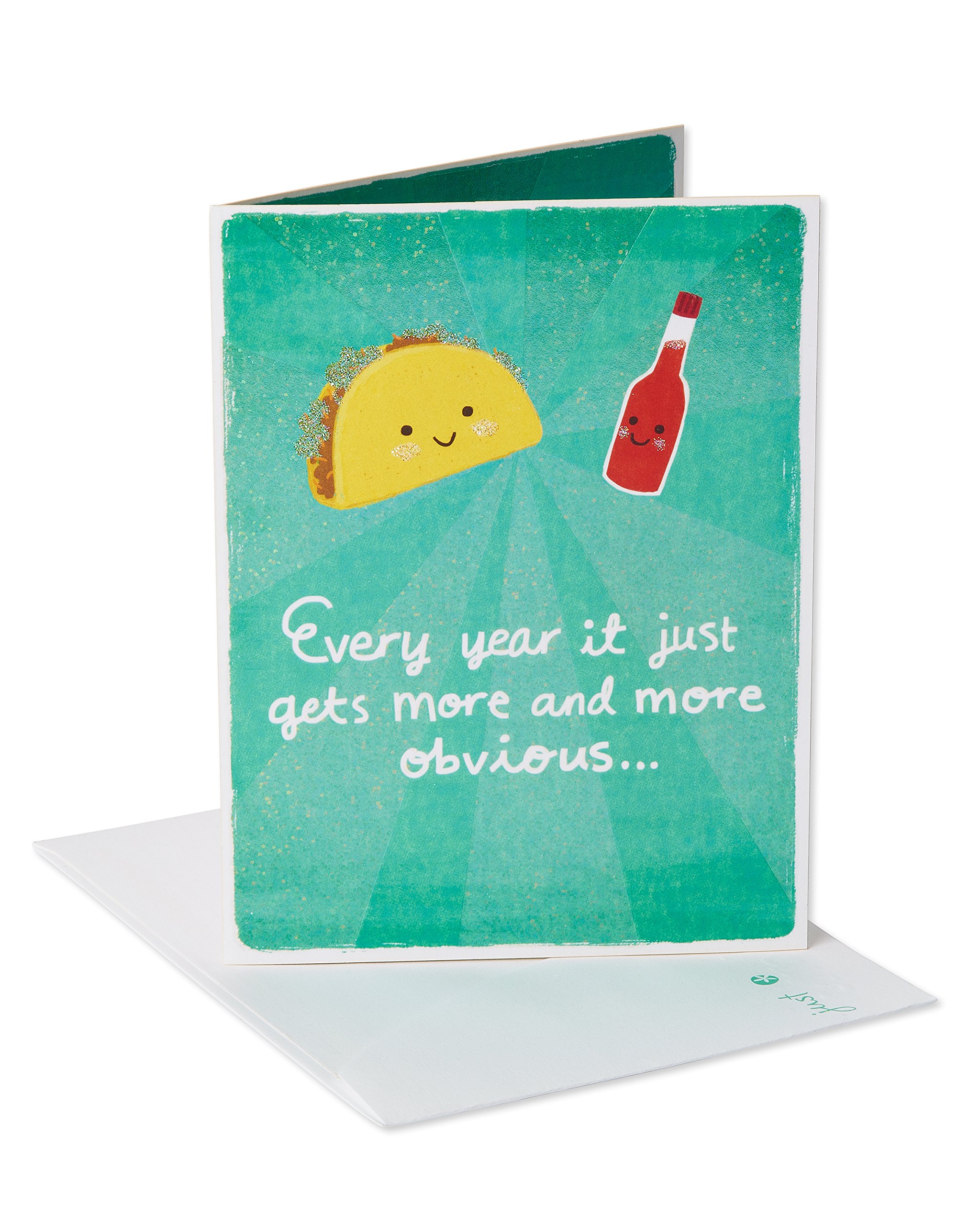 American Greetings Funny Anniversary Card for Couple (Taco and Hot Sauce) - Image 3