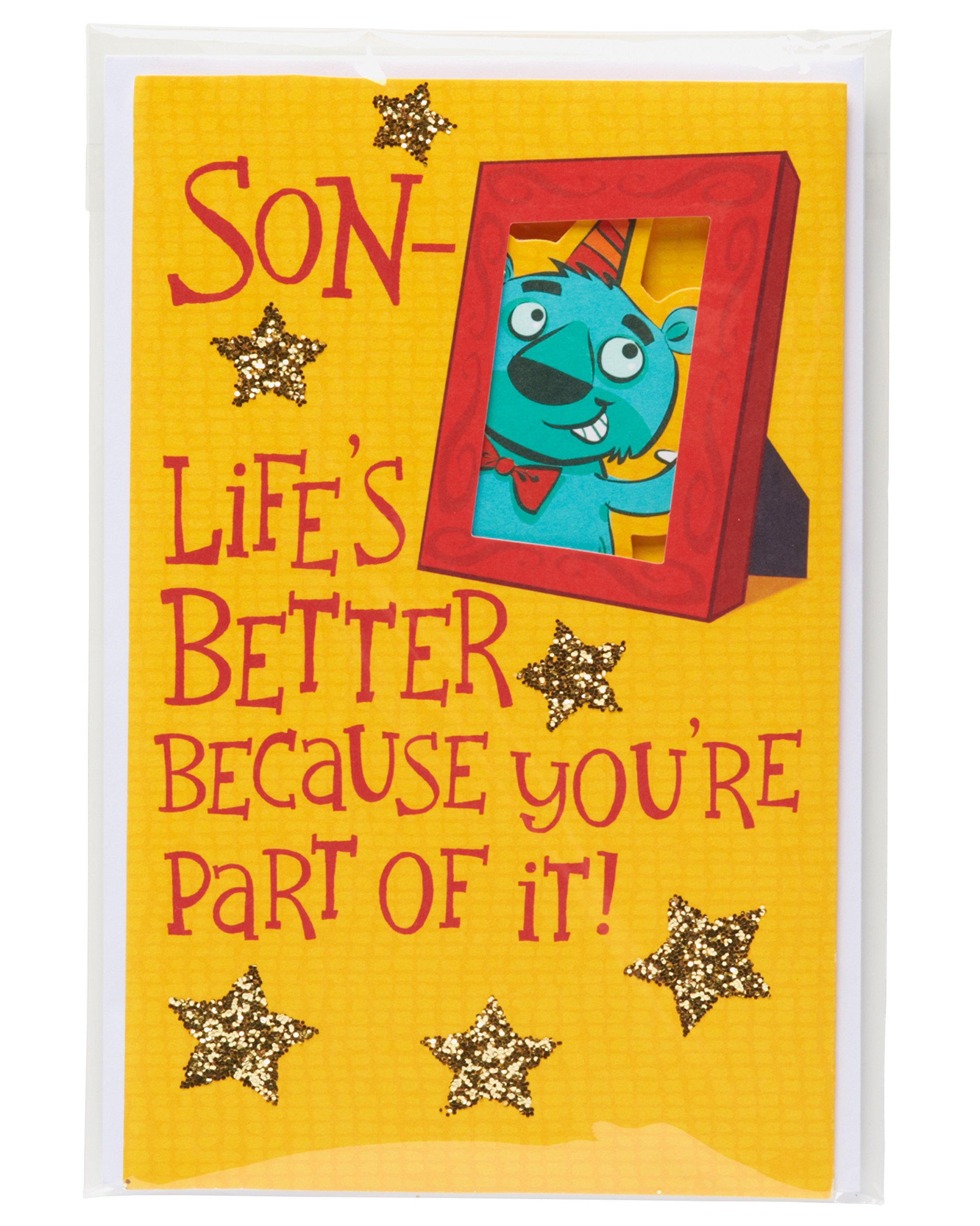 American Greetings Funny Birthday Card for Son (Life's Better) - Image 3