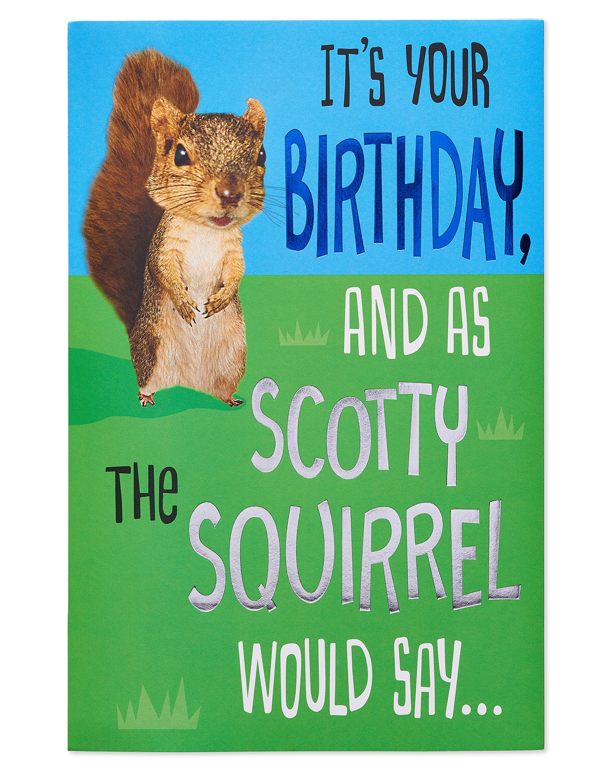 American Greetings Funny Birthday Card (Squirrel) - Image 3