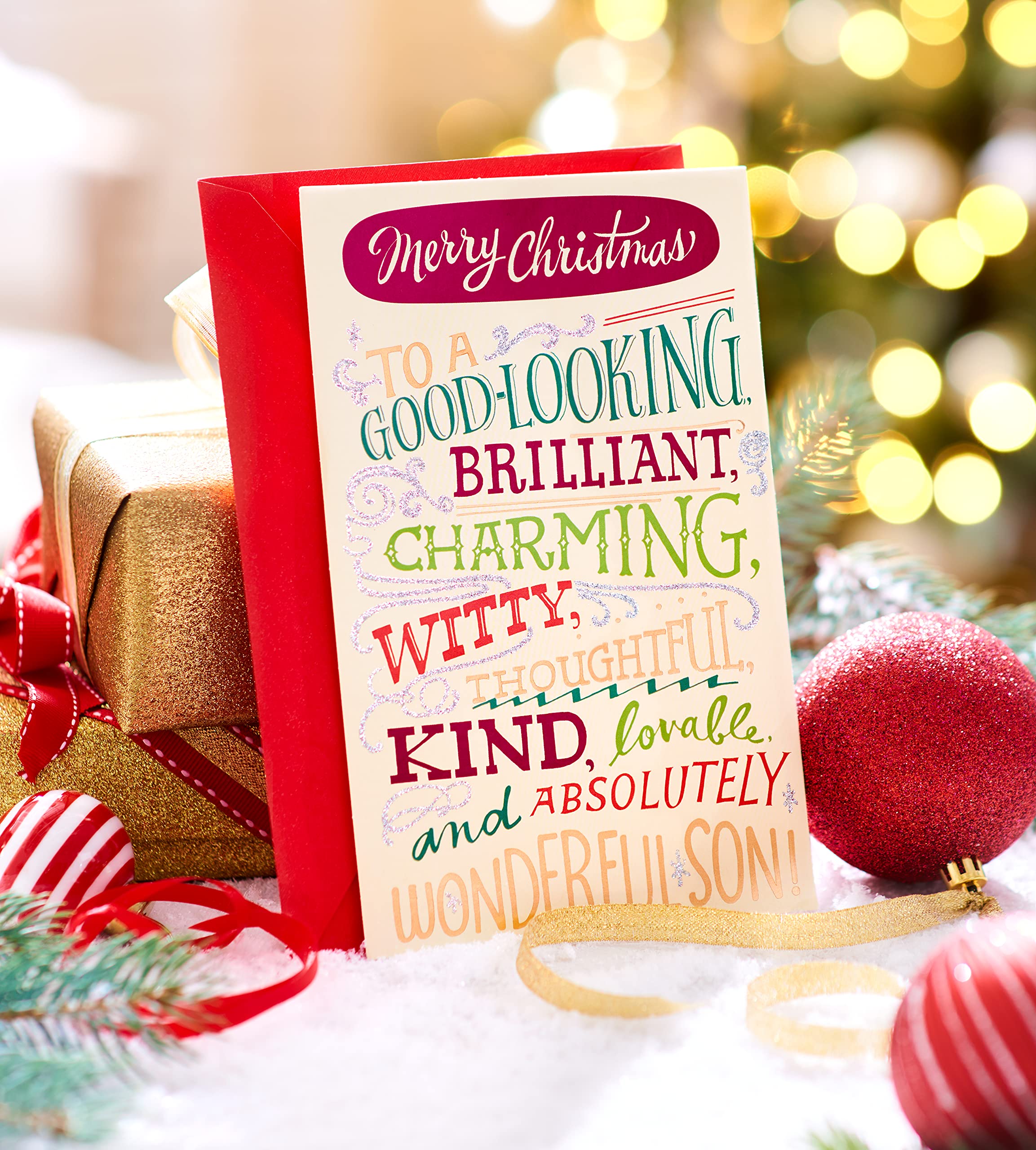 American Greetings Funny Christmas Card for Son, Silly Holiday Greeting from Parents for Son (Wonderful Traits) - Image 6