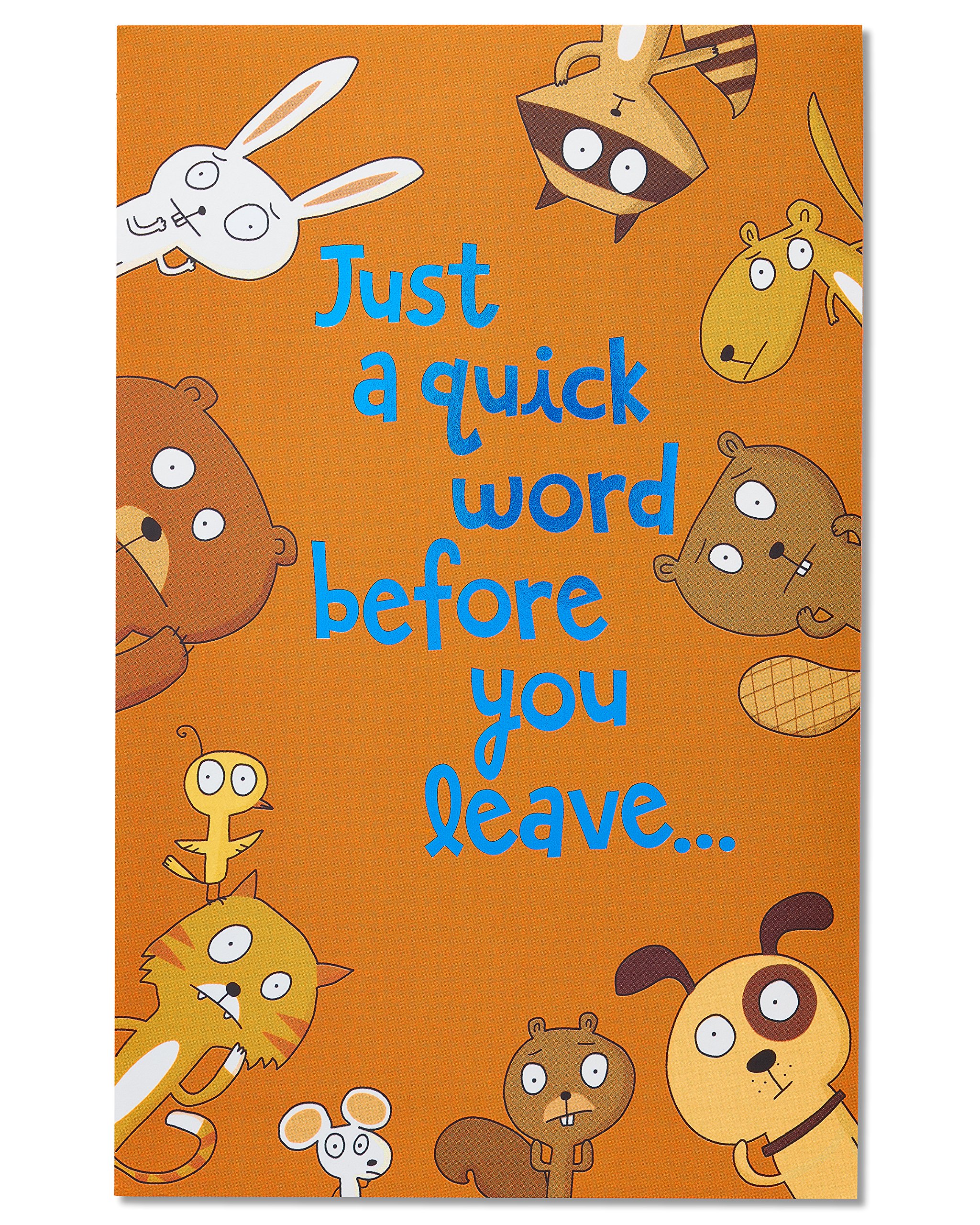American Greetings Funny Goodbye Card (Don't Leave) - Image 5