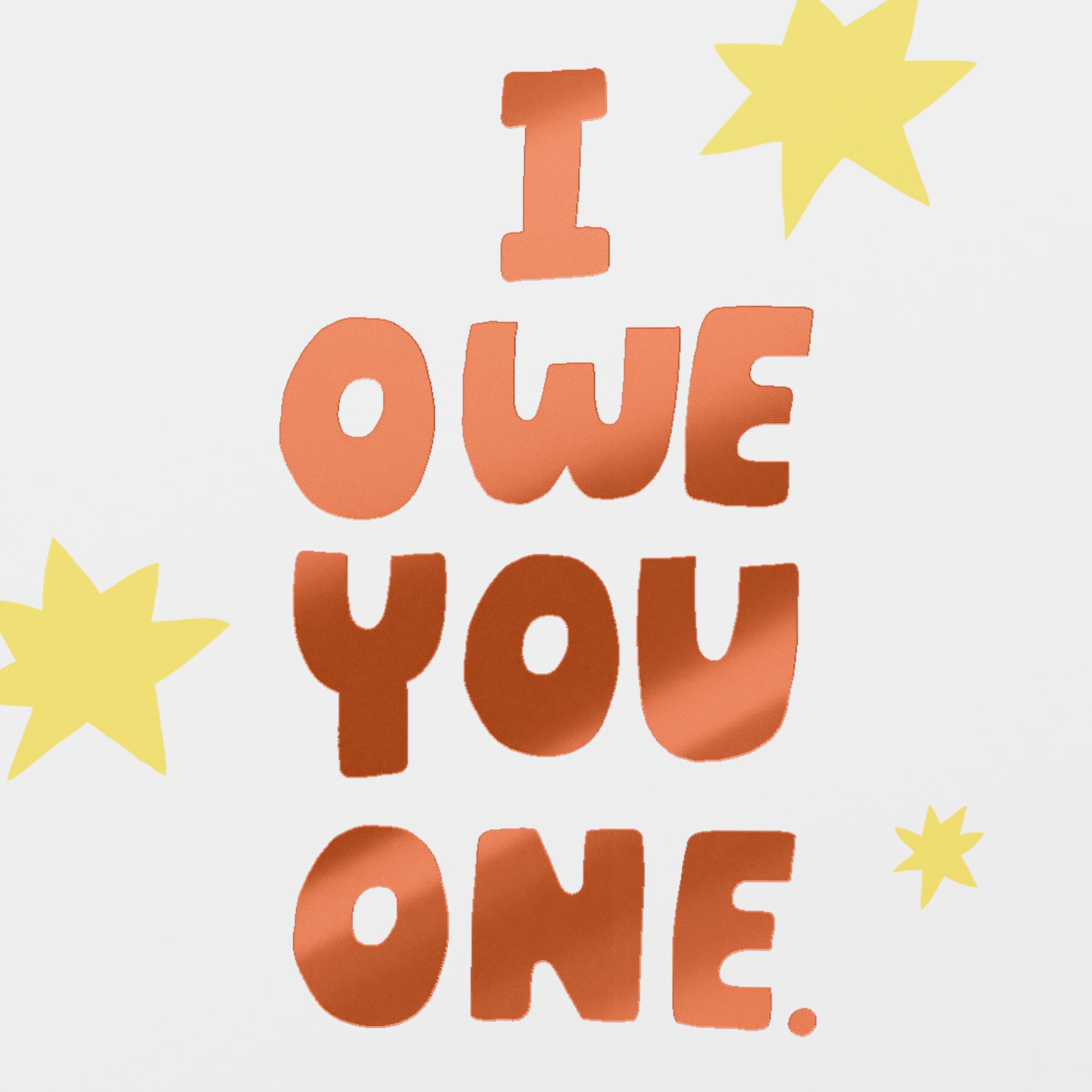 American Greetings Funny Thank You Card, Humorous Appreciation Card for Friends or Coworker (Owe You) - Image 3