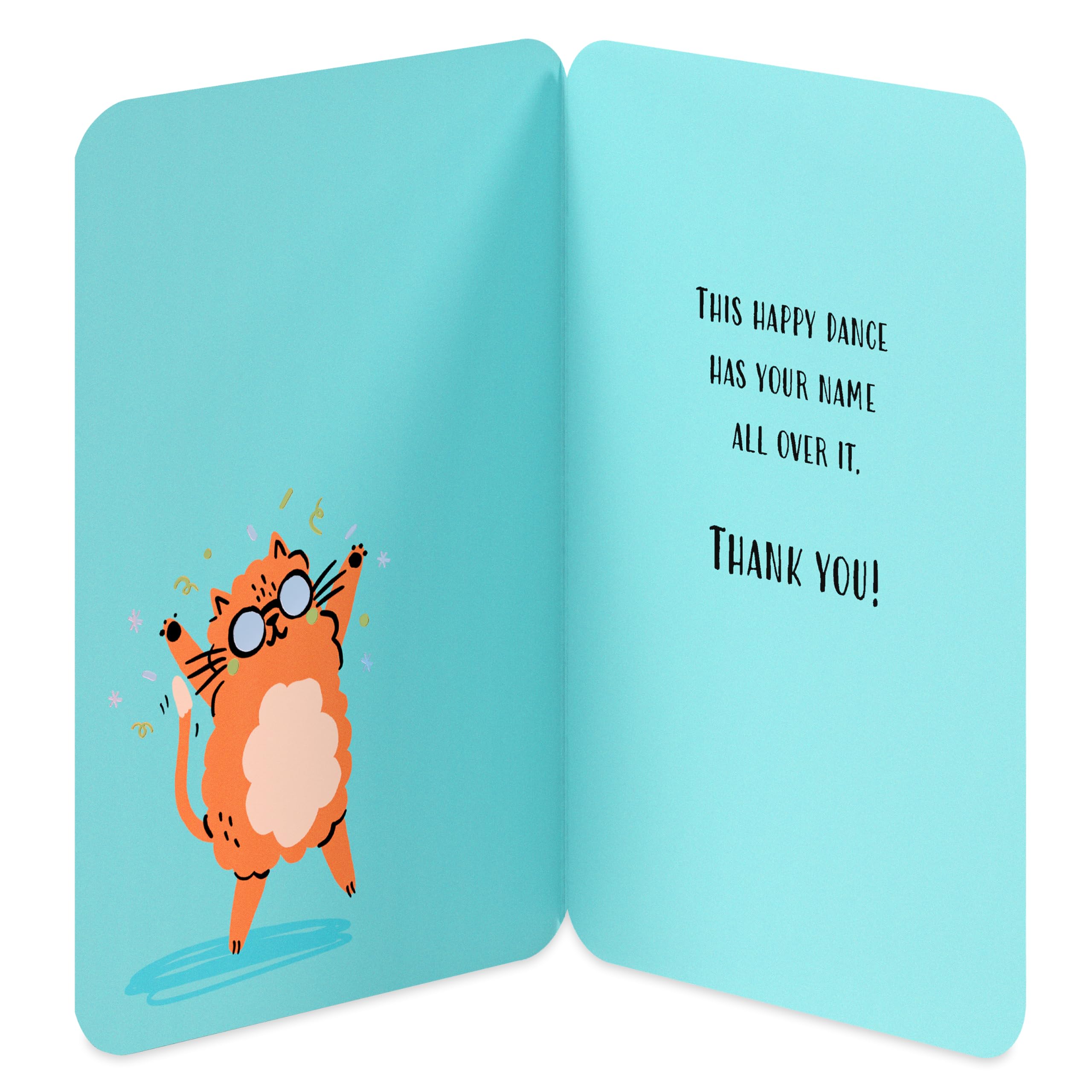American Greetings Funny Thank You Card, Silly Gratitude Card (Happy Dance) - Image 2