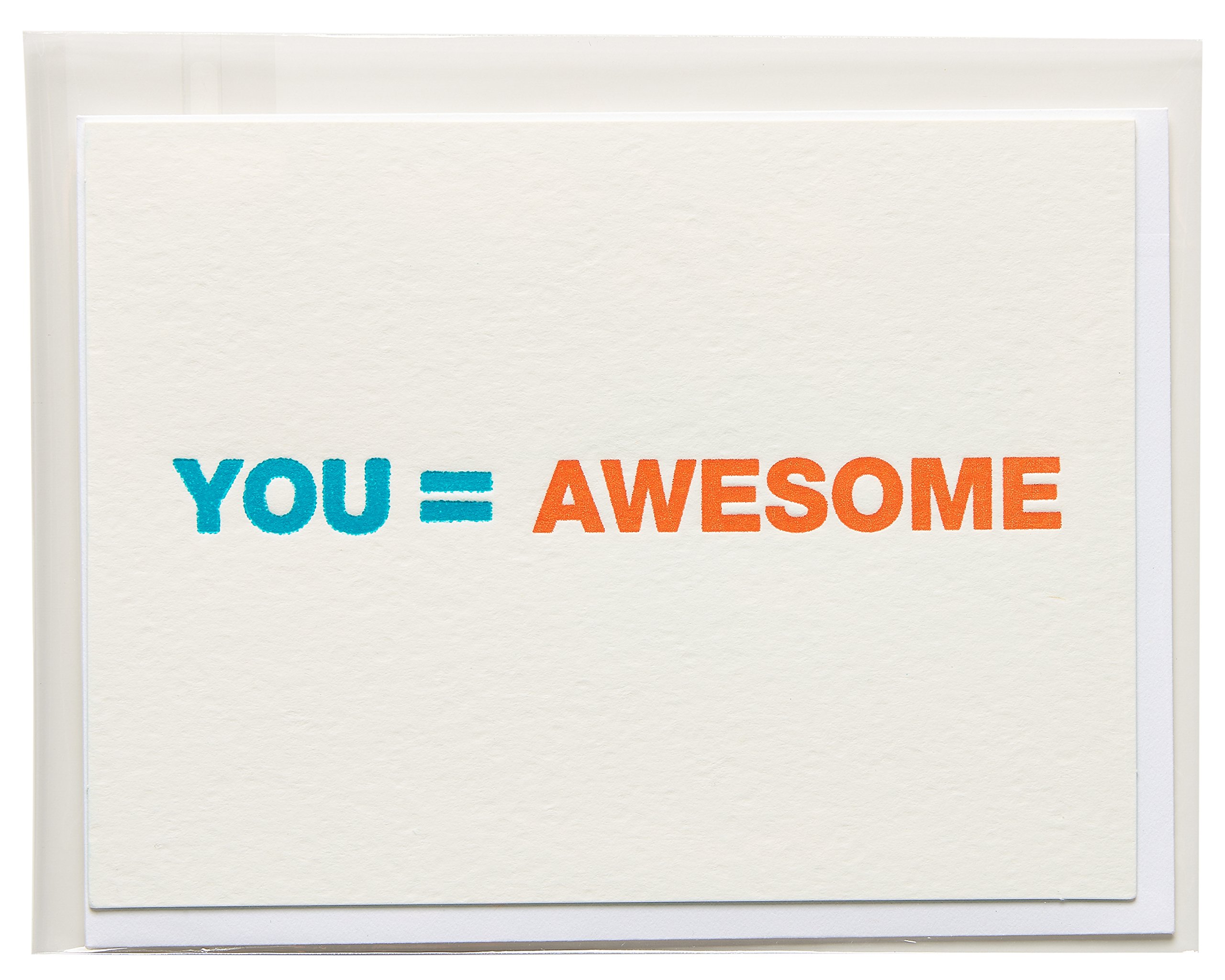 American Greetings Funny Thank You Card (You Equal Awesome) - Image 3