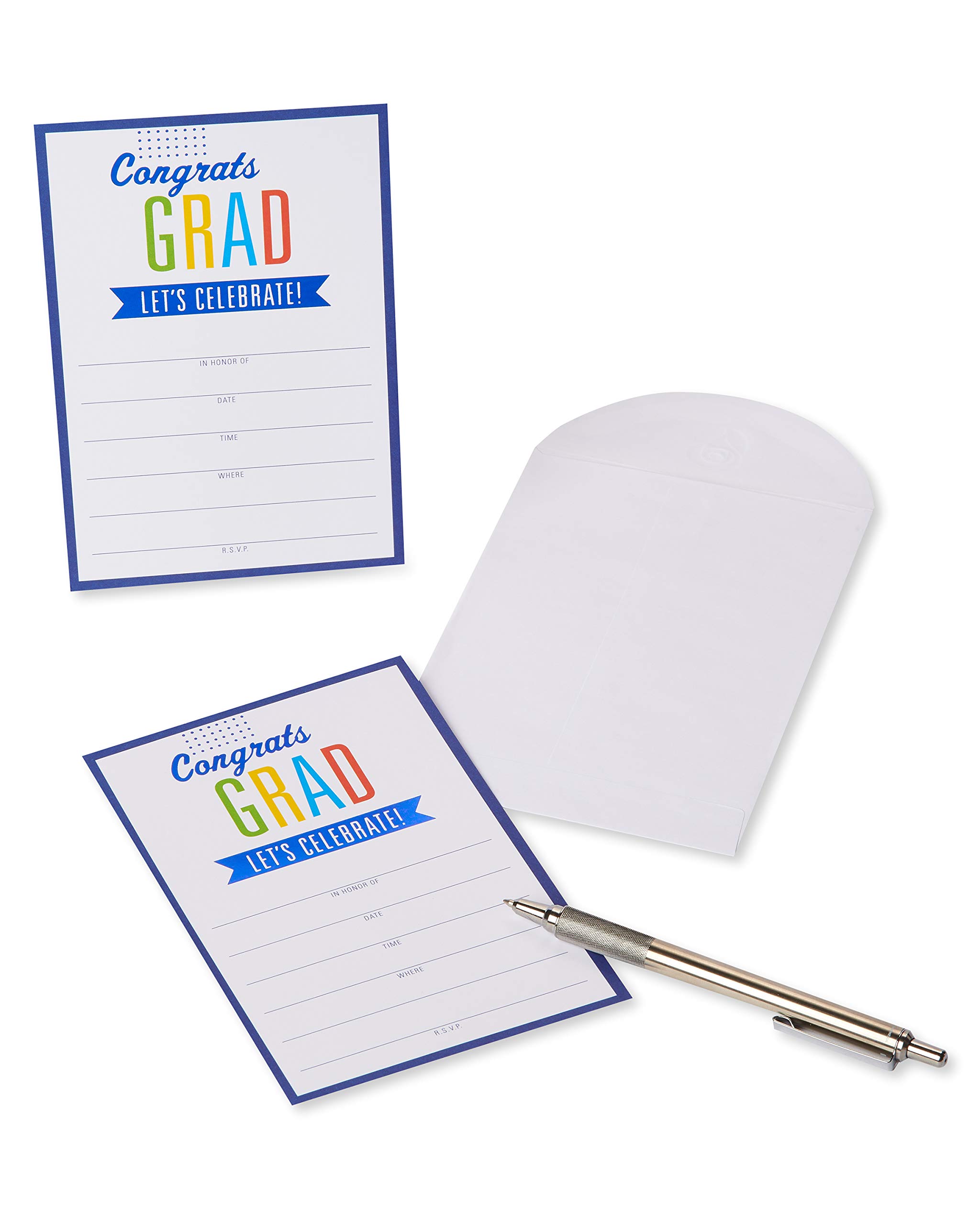 American Greetings Graduation Party Invitations, Let's Celebrate (25-Count) - Image 3