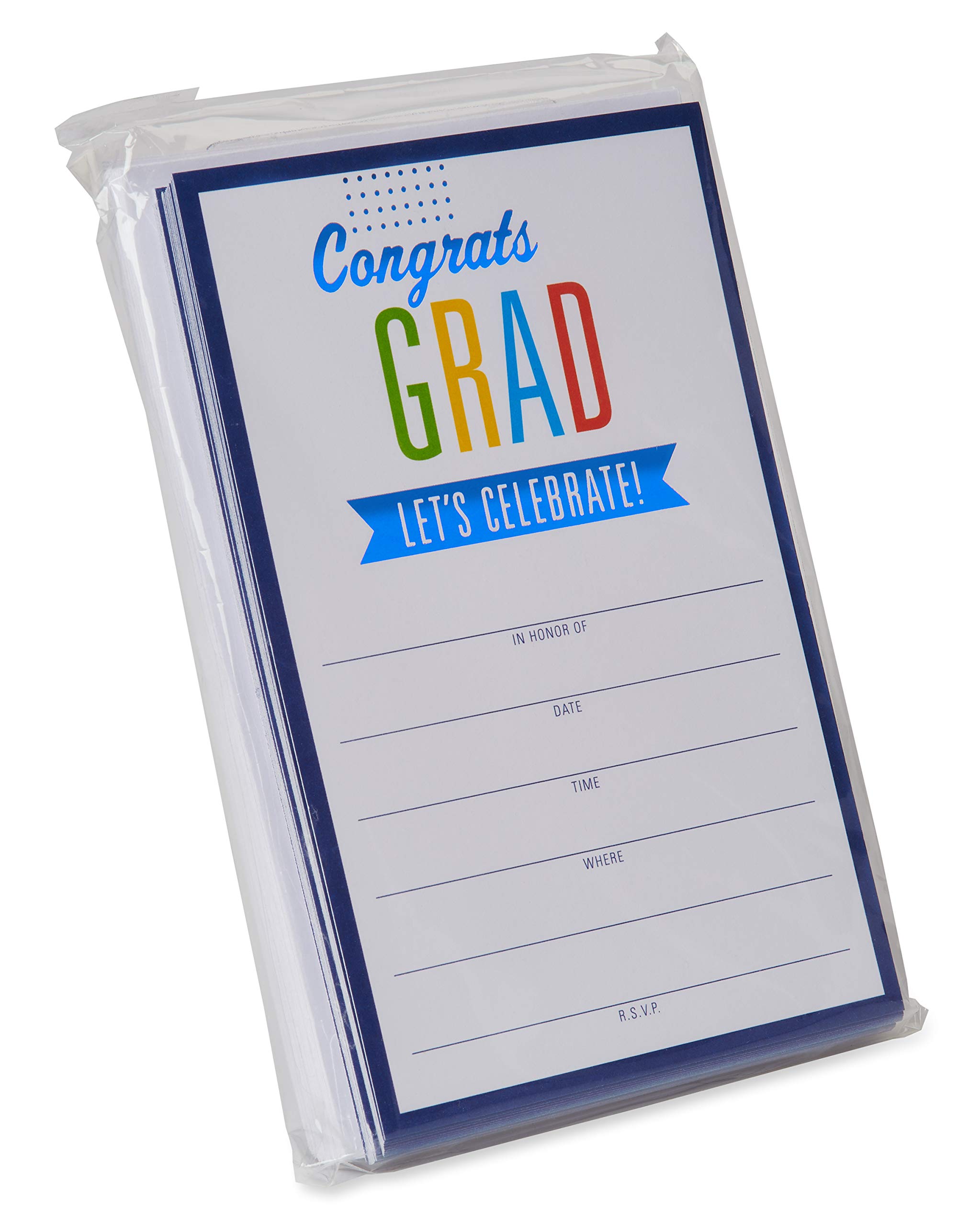American Greetings Graduation Party Invitations, Let's Celebrate (25-Count) - Image 4