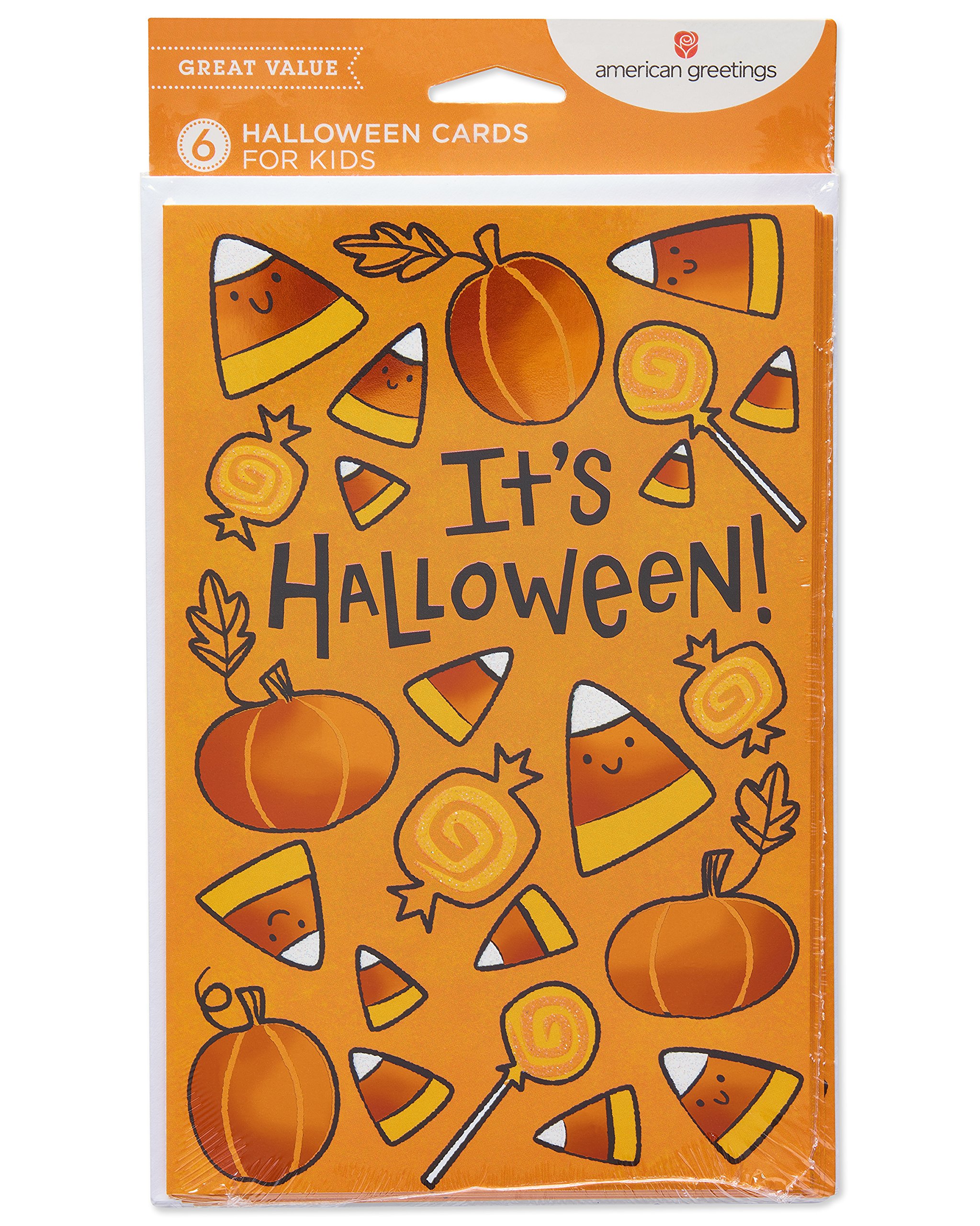 American Greetings Halloween Cards for Kids, Bag Full of Candy (6-Count) - Image 3
