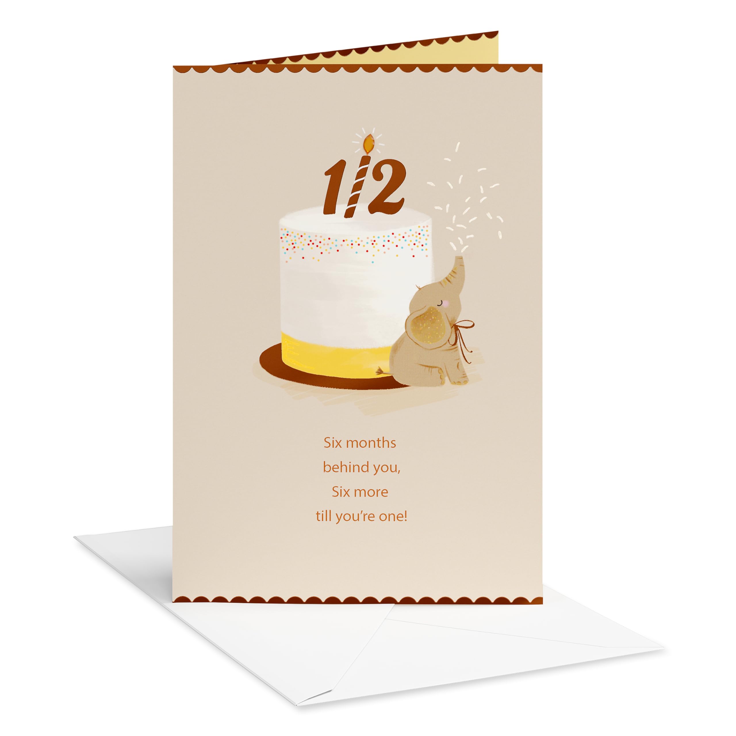 American Greetings Happy Half Birthday Card for Baby, Gender Neutral (Halfway to One!)