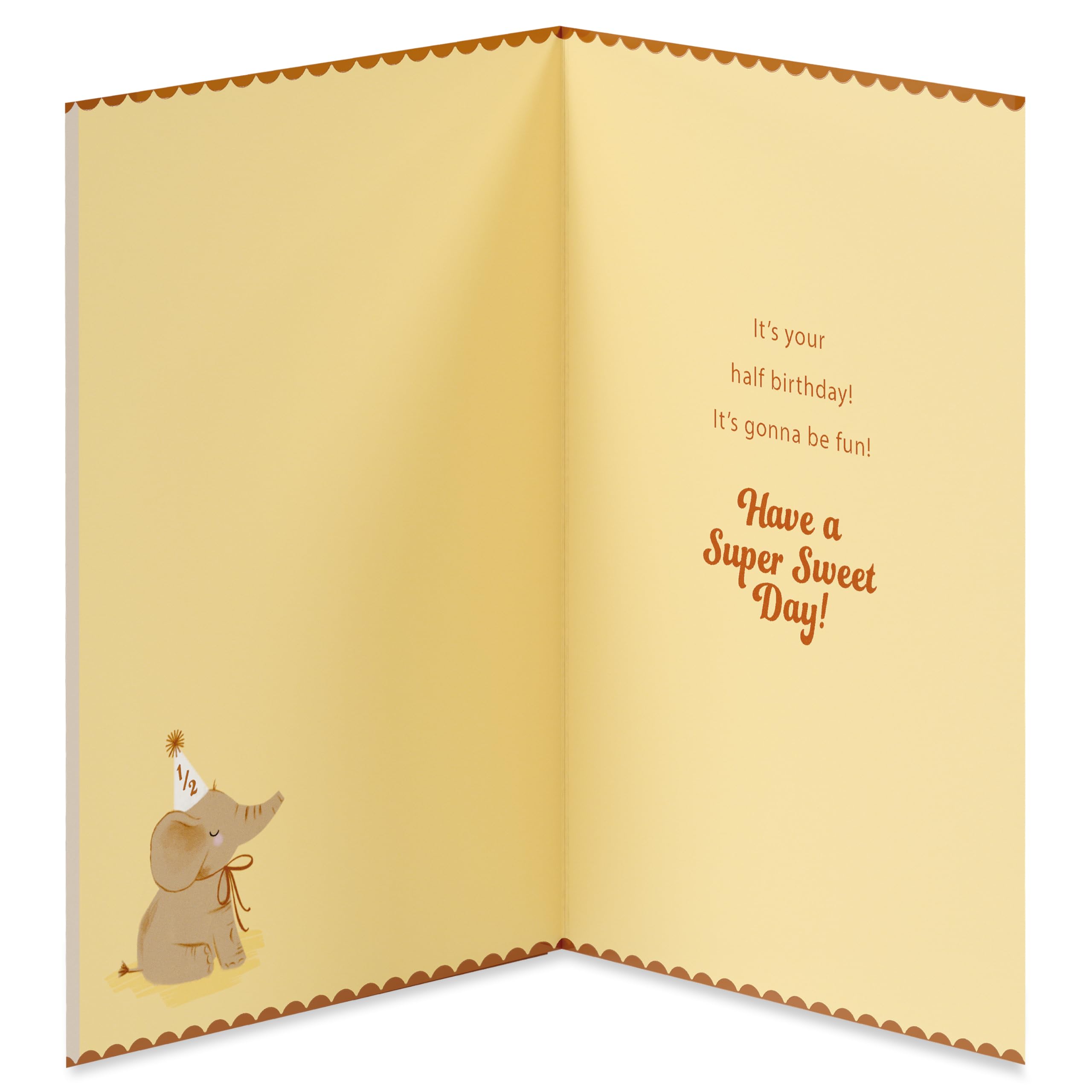 American Greetings Happy Half Birthday Card for Baby, Gender Neutral (Halfway to One!) - Image 2