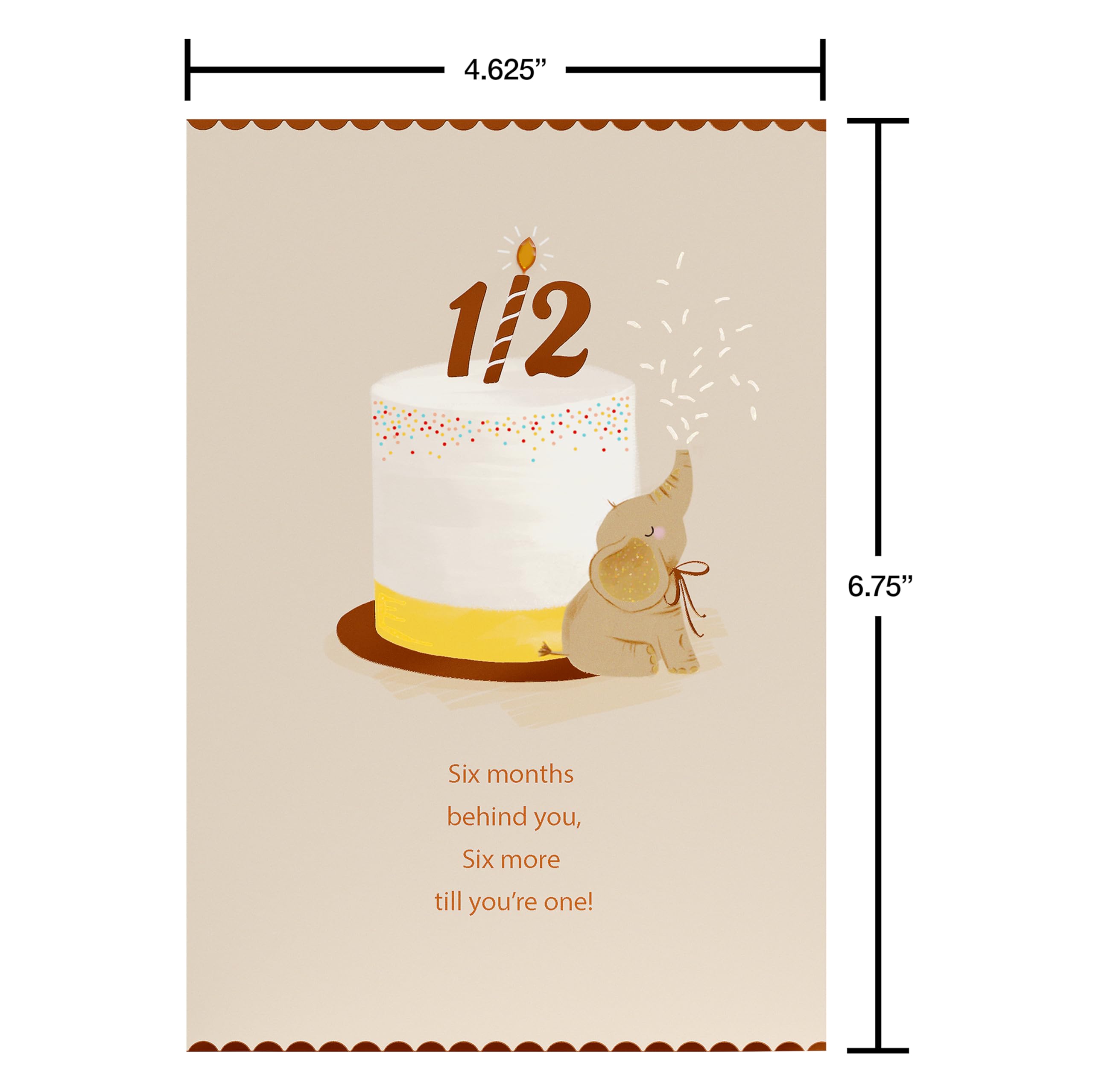 American Greetings Happy Half Birthday Card for Baby, Gender Neutral (Halfway to One!) - Image 5