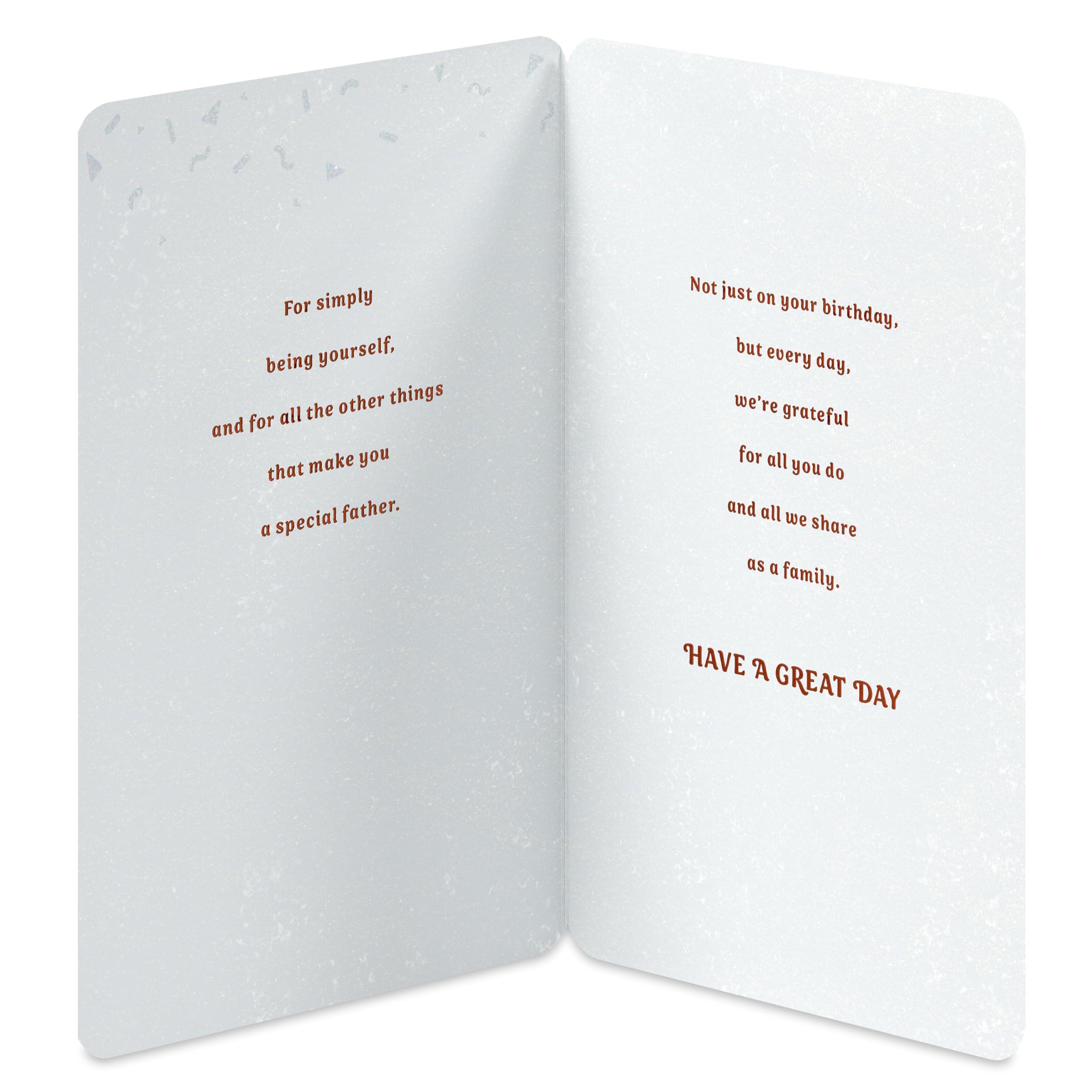 American Greetings Heartfelt Birthday Card for Dad from Us, Happy Birthday Dad Card (Make You Special) - Image 2