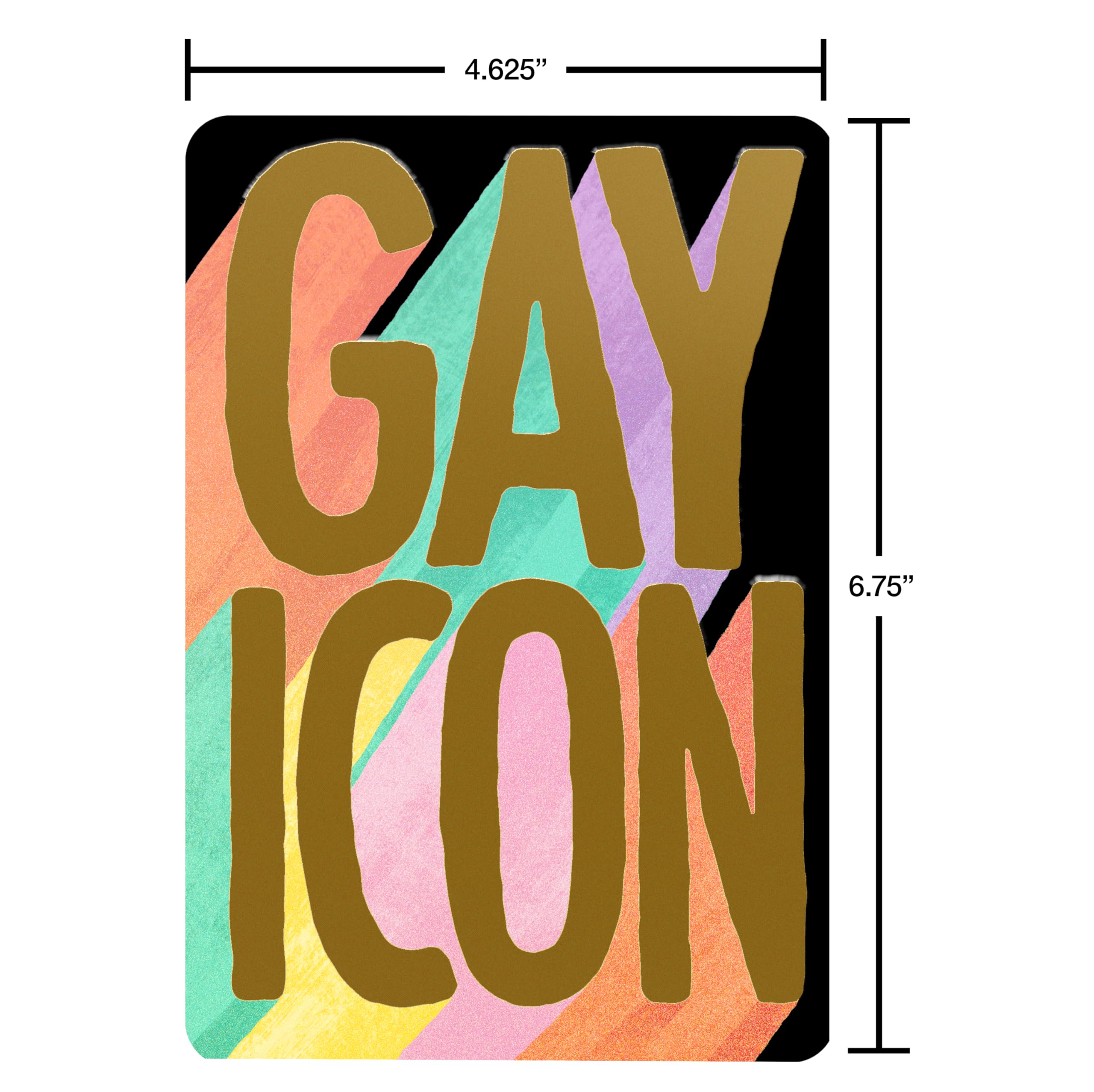 American Greetings Iconic Gay Birthday Card, Colorful Rainbow Pride Birthday Card for LGBTQIA+ Friends and Family (Gracing Us) - Image 4