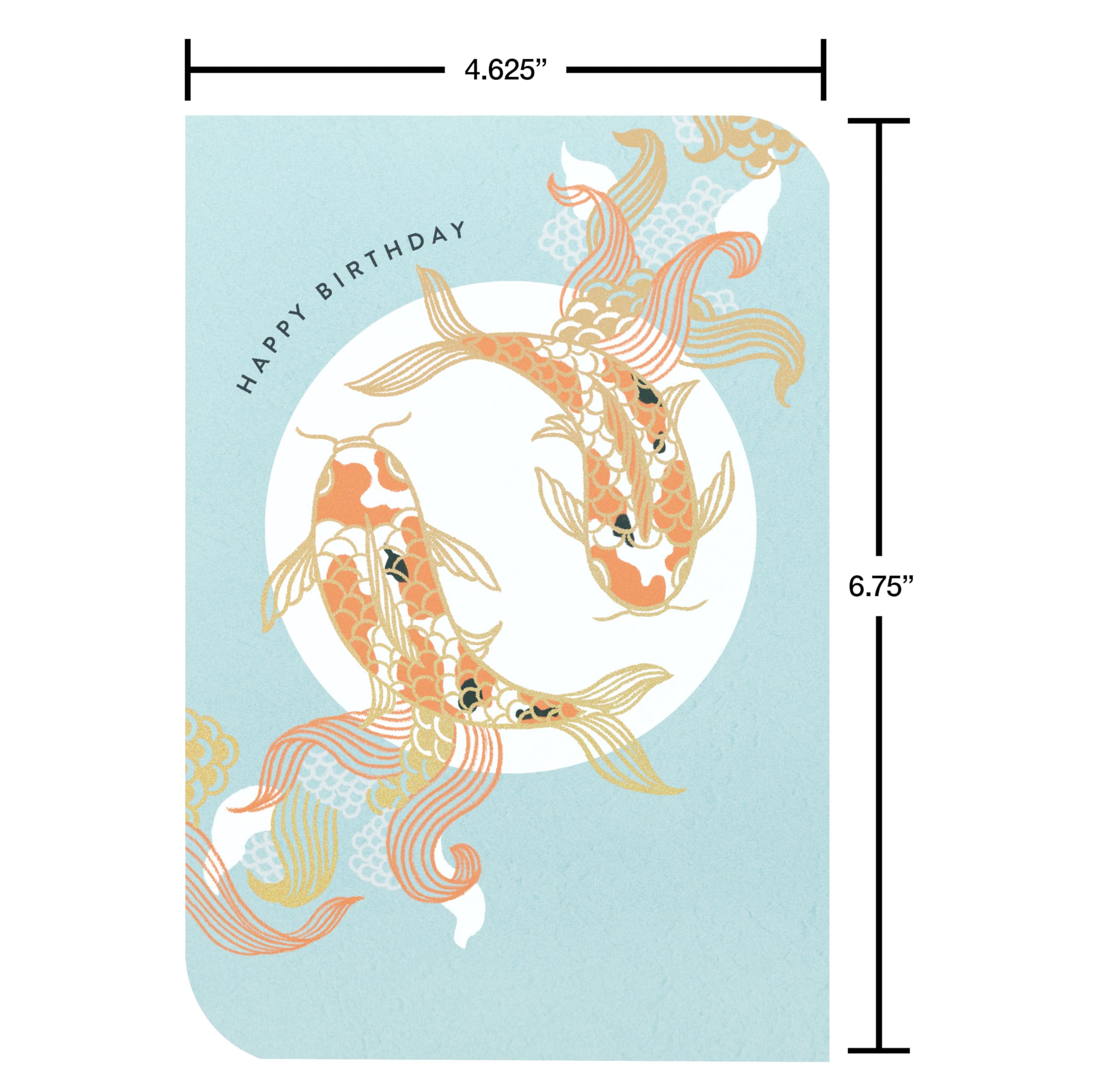 American Greetings Japanese Koi Fish Birthday Card for Friends and Family (All Good Things) - Image 4