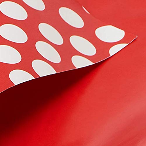 American Greetings Jumbo Reversible Red Wrapping Paper Roll for Christmas, Valentine's Day or Any Occasion (175 sq. ft., 1 Extra Large Roll-30 in. x 70 ft.) White Polka Dots - Image 7