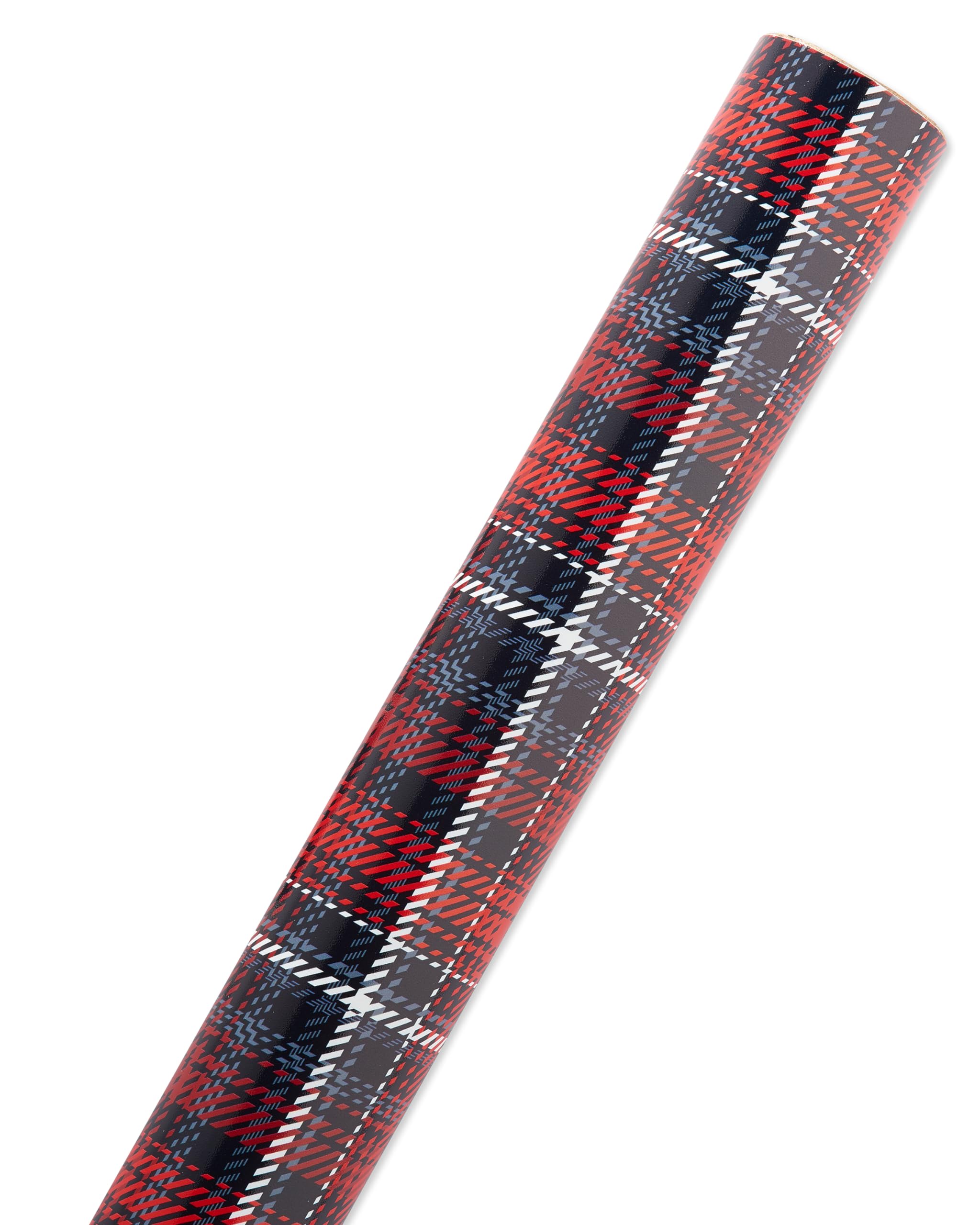 American Greetings Jumbo Reversible Wrapping Paper Roll for Christmas, Red and Black Holiday Gift Wrap (175 sq. ft., 1 Extra Large Roll-30 in. x 70 ft.) Polka Dots and Plaid - Image 4