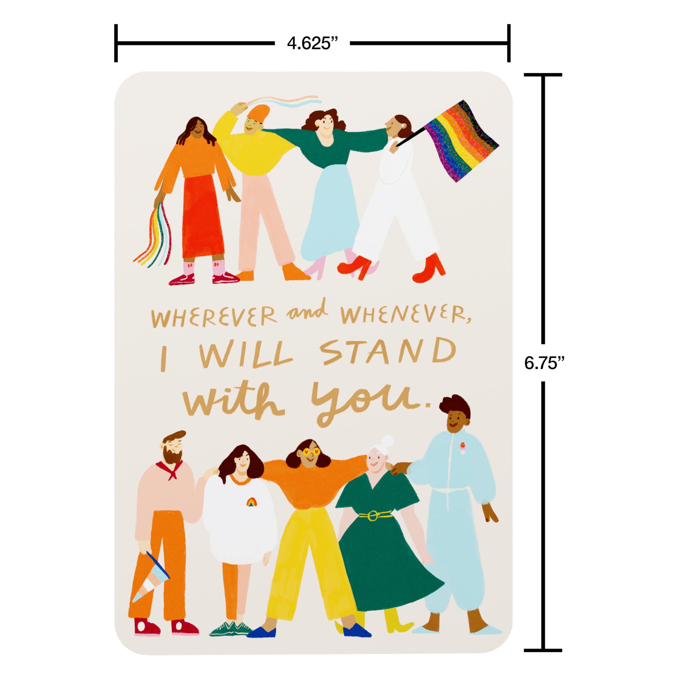 American Greetings LGBTQ+ Thinking Of You Card (You Can Count On Me) - Image 5