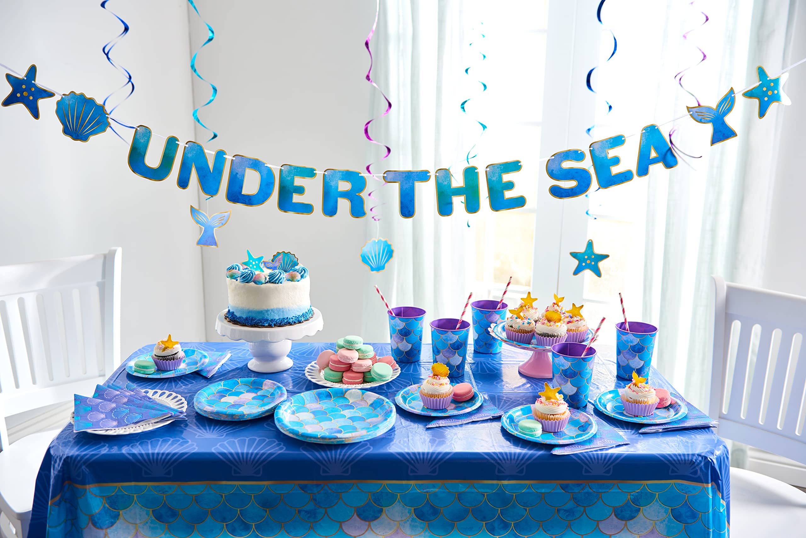 American Greetings Mermaid Party Supplies, Banner Decoration Kit (7-Count) - Image 3