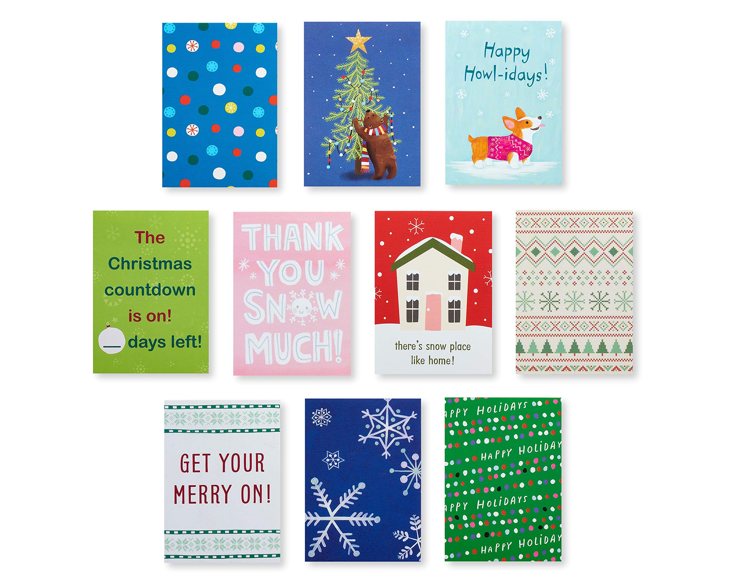 American Greetings Mini Christmas Cards for Kids Lunch Boxes, Holiday Cheer (40-Count) - Image 4