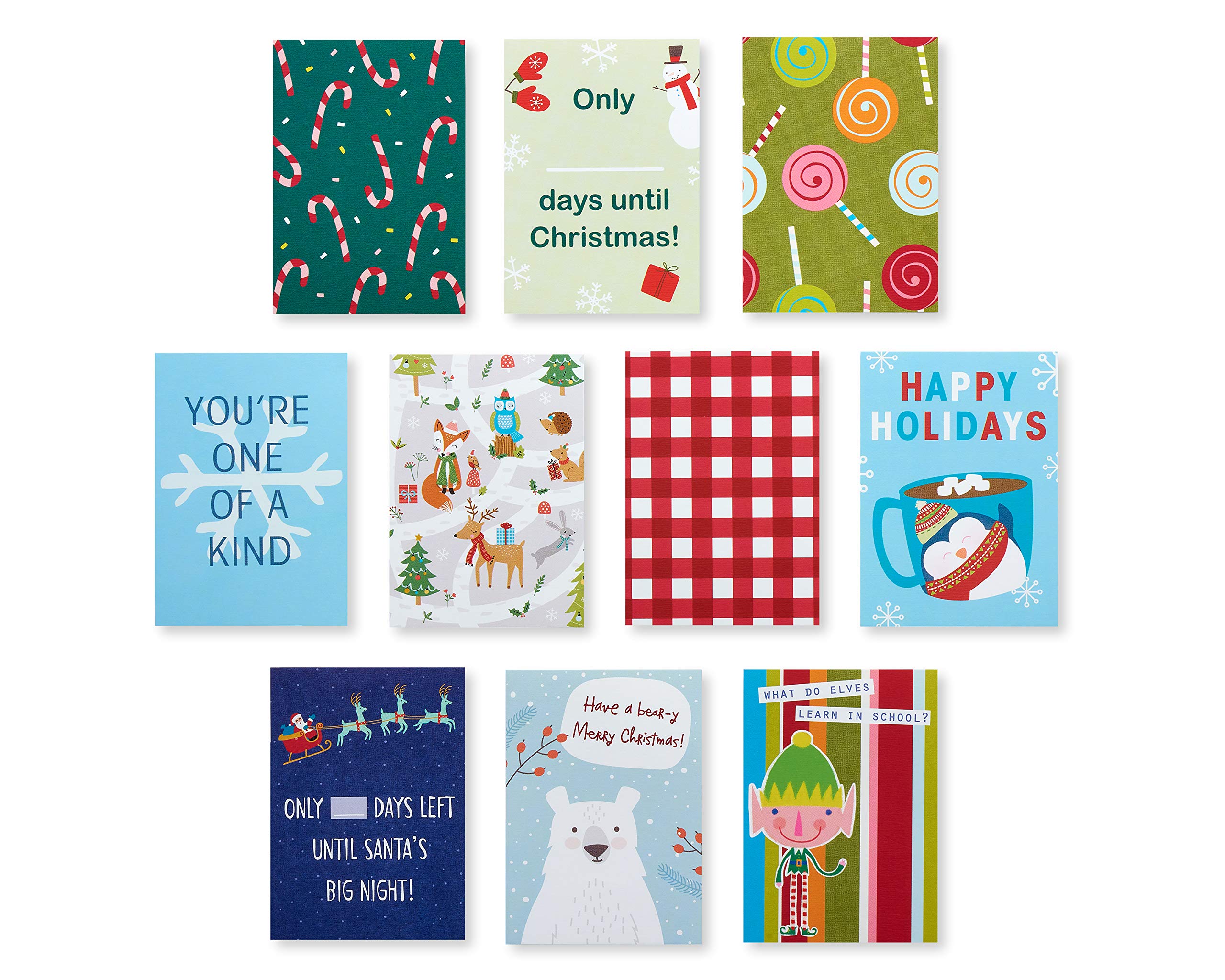 American Greetings Mini Christmas Cards for Kids Lunch Boxes, Holiday Cheer (40-Count) - Image 5
