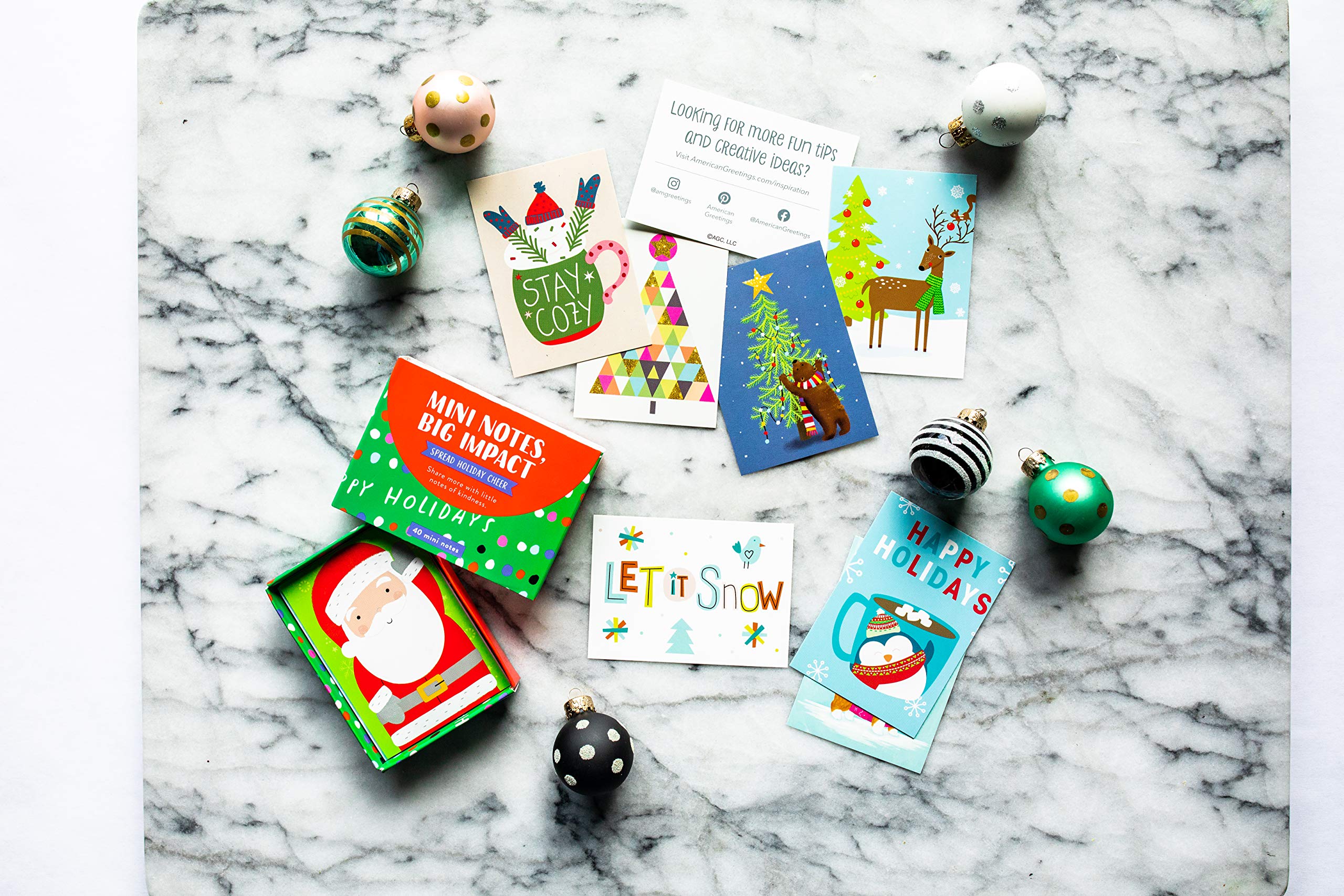 American Greetings Mini Christmas Cards for Kids Lunch Boxes, Holiday Cheer (40-Count) - Image 7