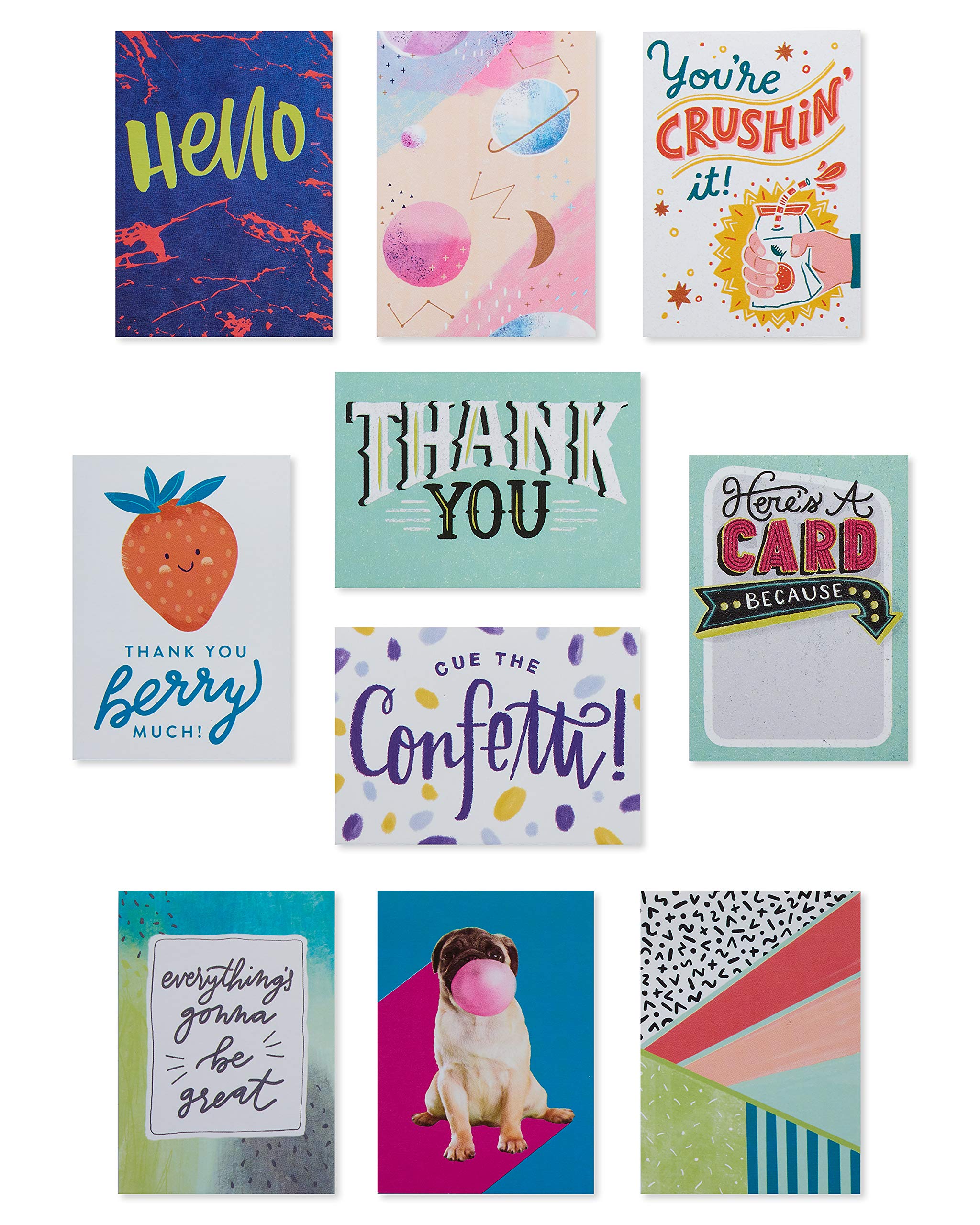 American Greetings Mini Note Cards for Kids, Happy Vibes (40-Count) - Image 4