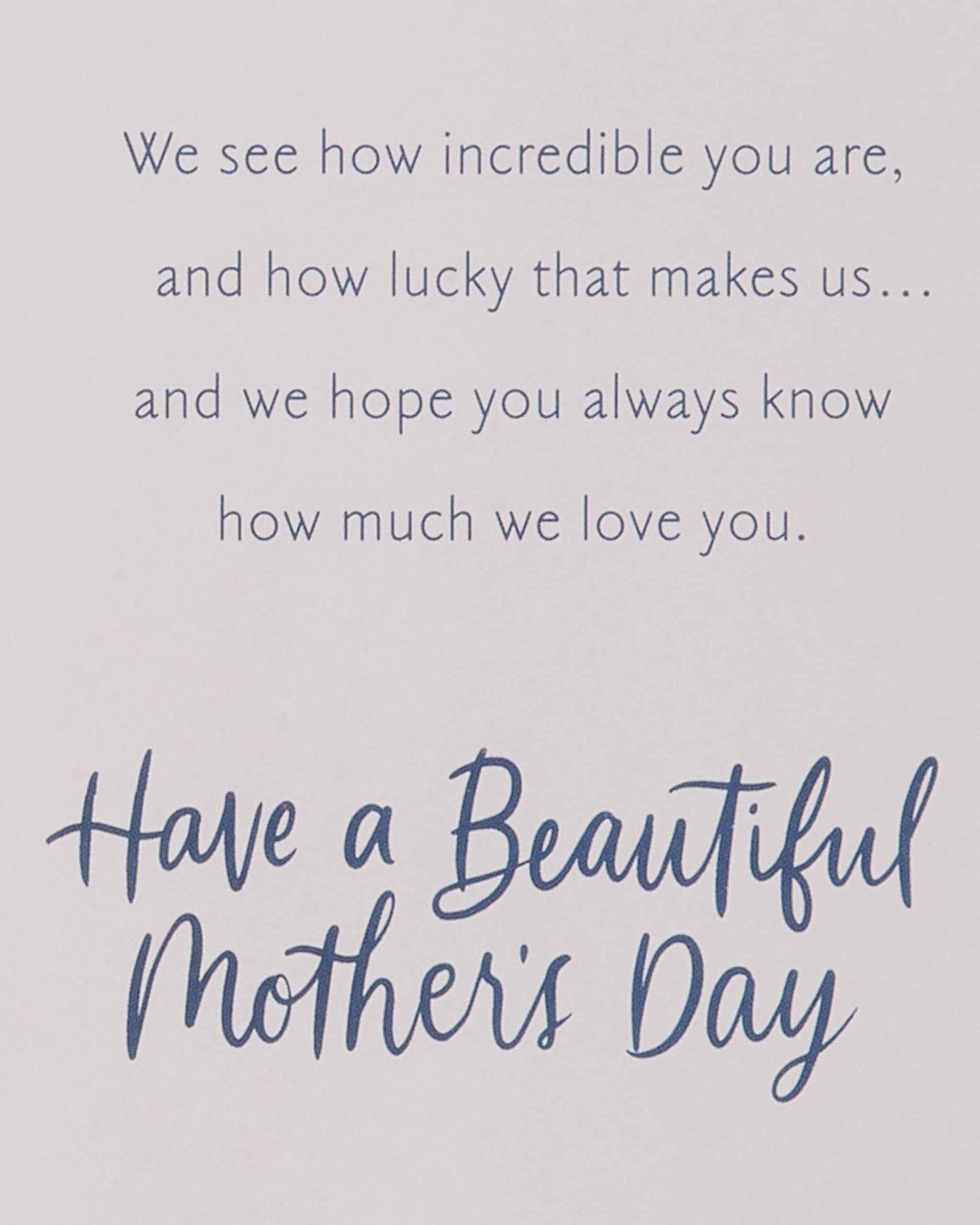 American Greetings Mothers Day Card from Daughter and Son-In-Law (You Love Our Family) - Image 4