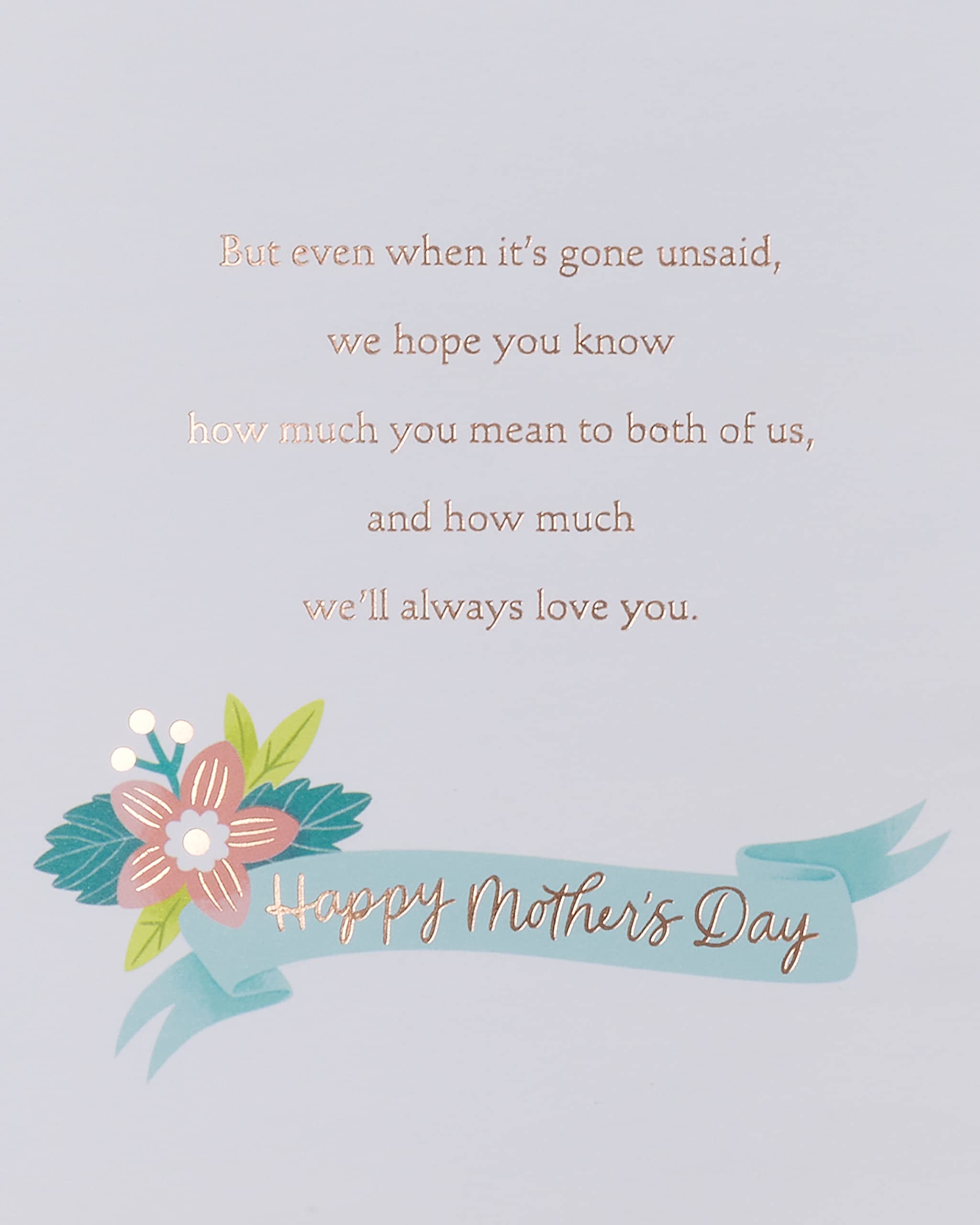 American Greetings Mothers Day Card from Son and Daughter-In-Law (People We Care About) - Image 4