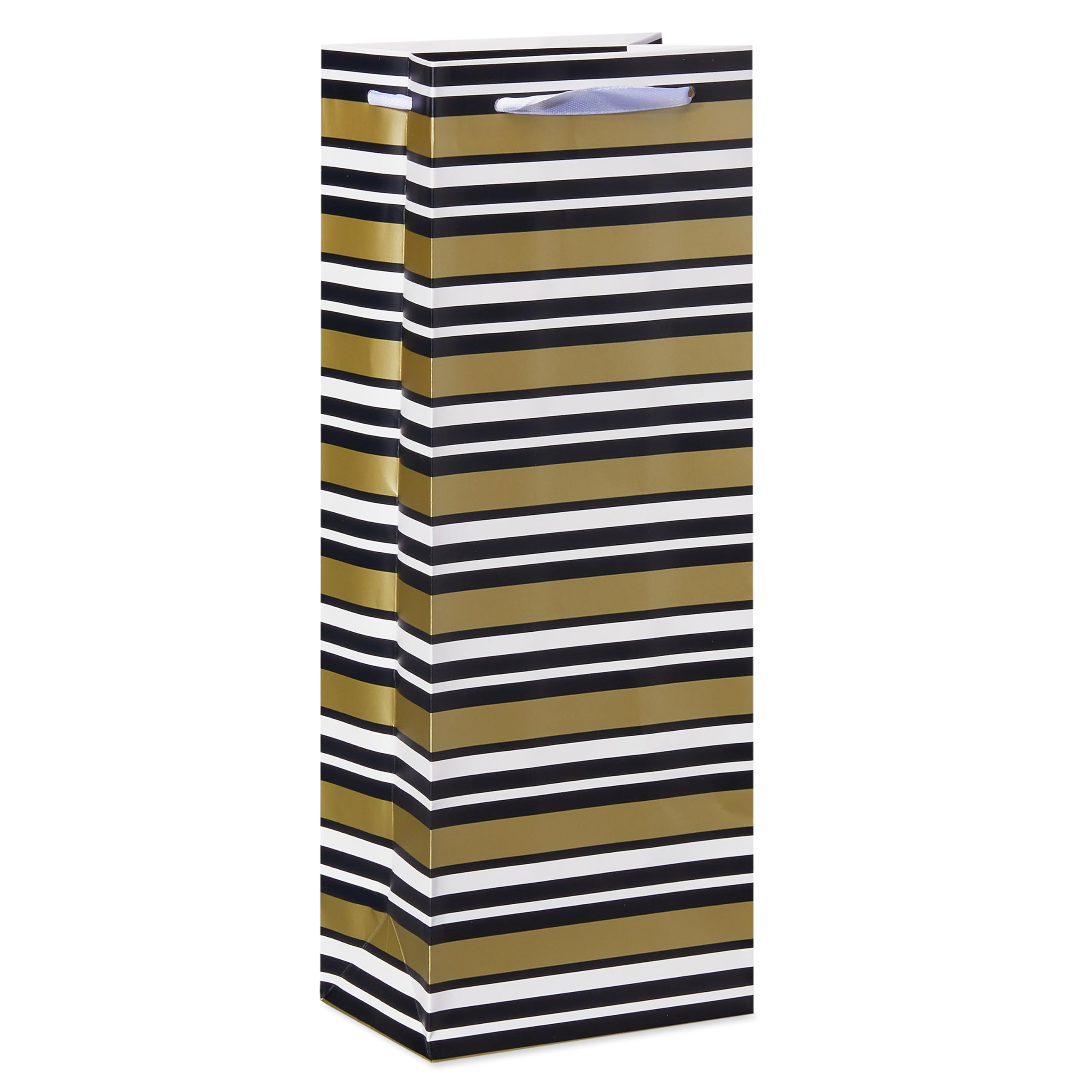 American Greetings Multi Design Wine Gift Bags, Black, Gold and Silver (5 Bags) - Image 2