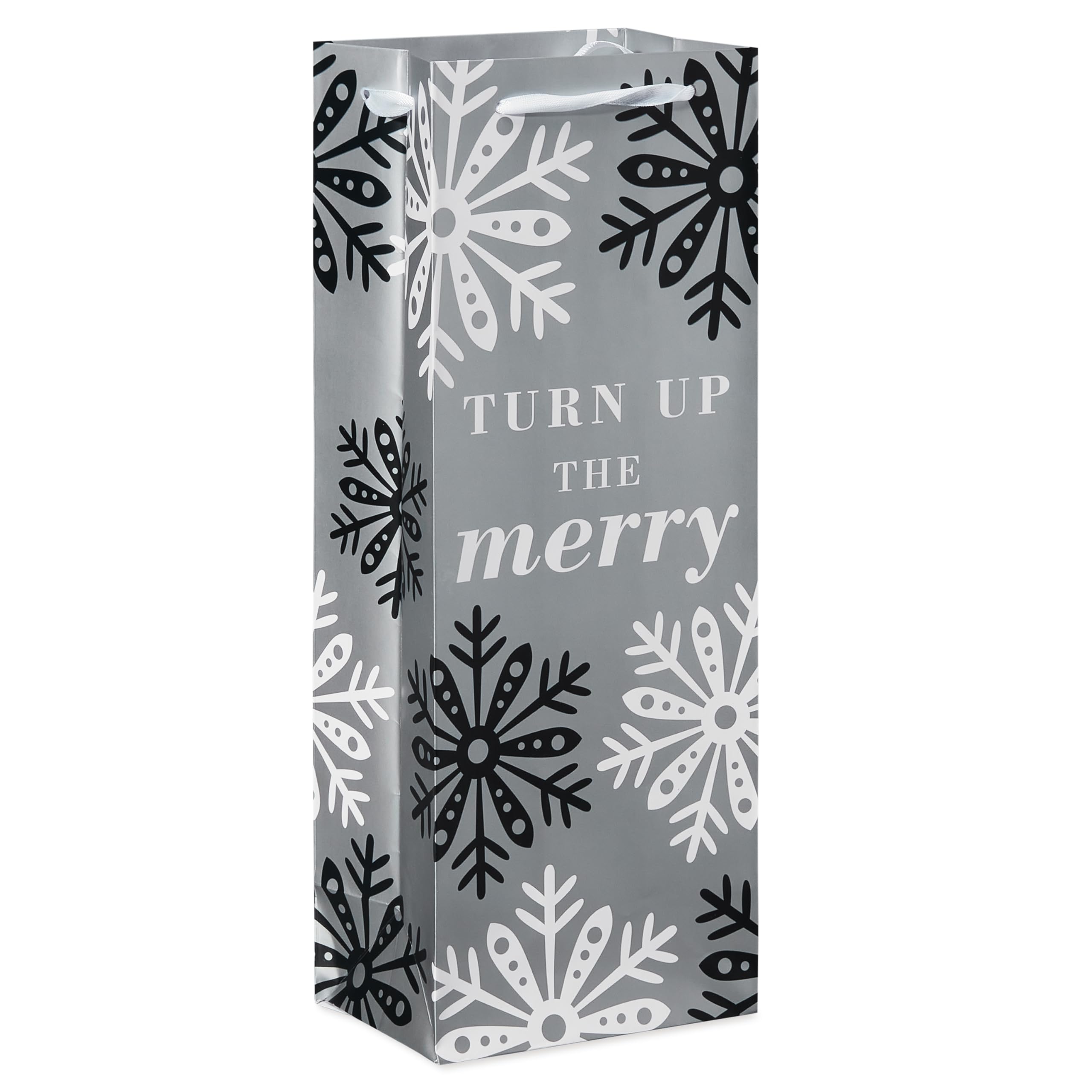 American Greetings Multi Design Wine Gift Bags, Black, Gold and Silver (5 Bags) - Image 5